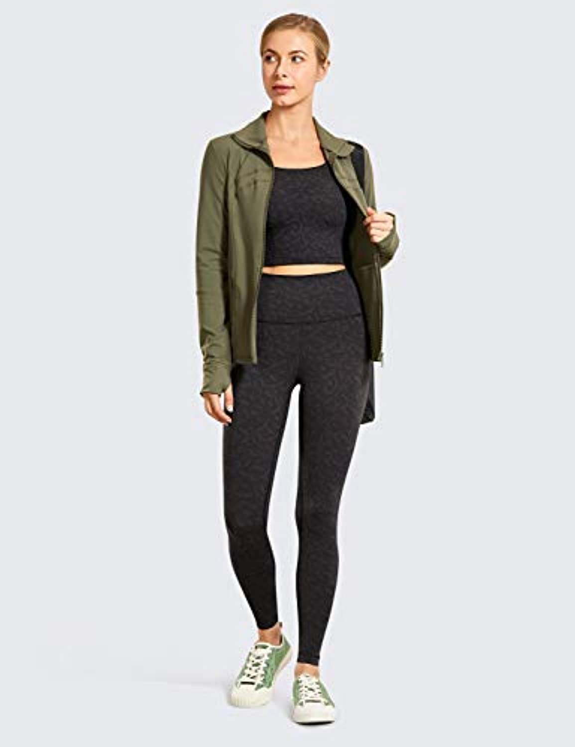 CRZ YOGA - Sujetador deportivo de yoga para mujer, correas ajustables, sin varilla, con relleno, para deportes, entrenamiento, camiseta sin mangas
