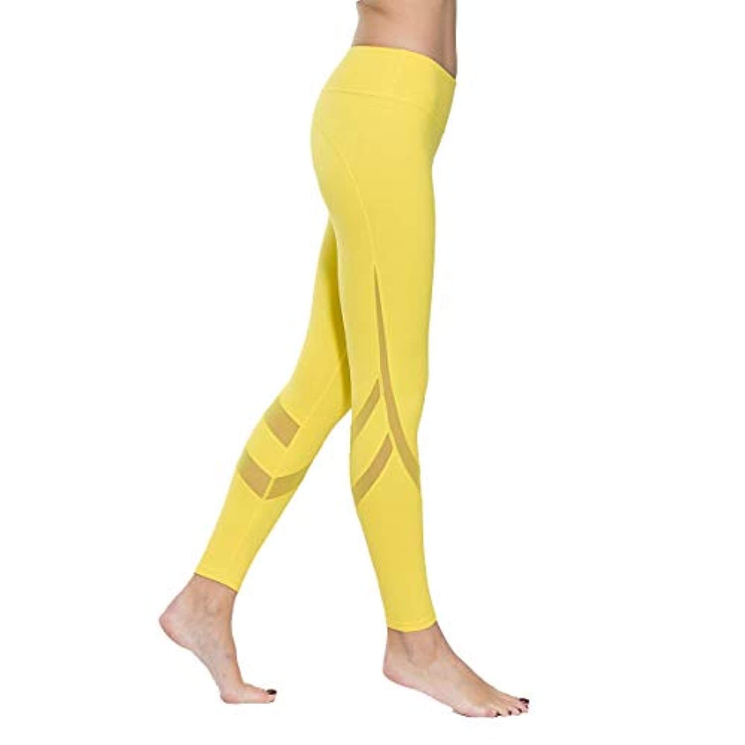 ONGASOFT Pantalones de yoga para mujer de cintura alta, 4 vías suaves y elásticos con bolsillo