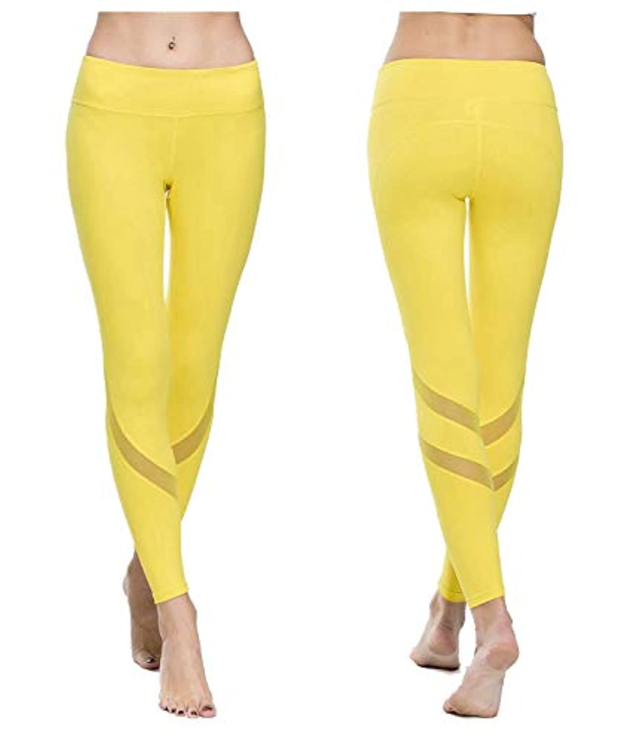 ONGASOFT Pantalones de yoga para mujer de cintura alta, 4 vías suaves y elásticos con bolsillo