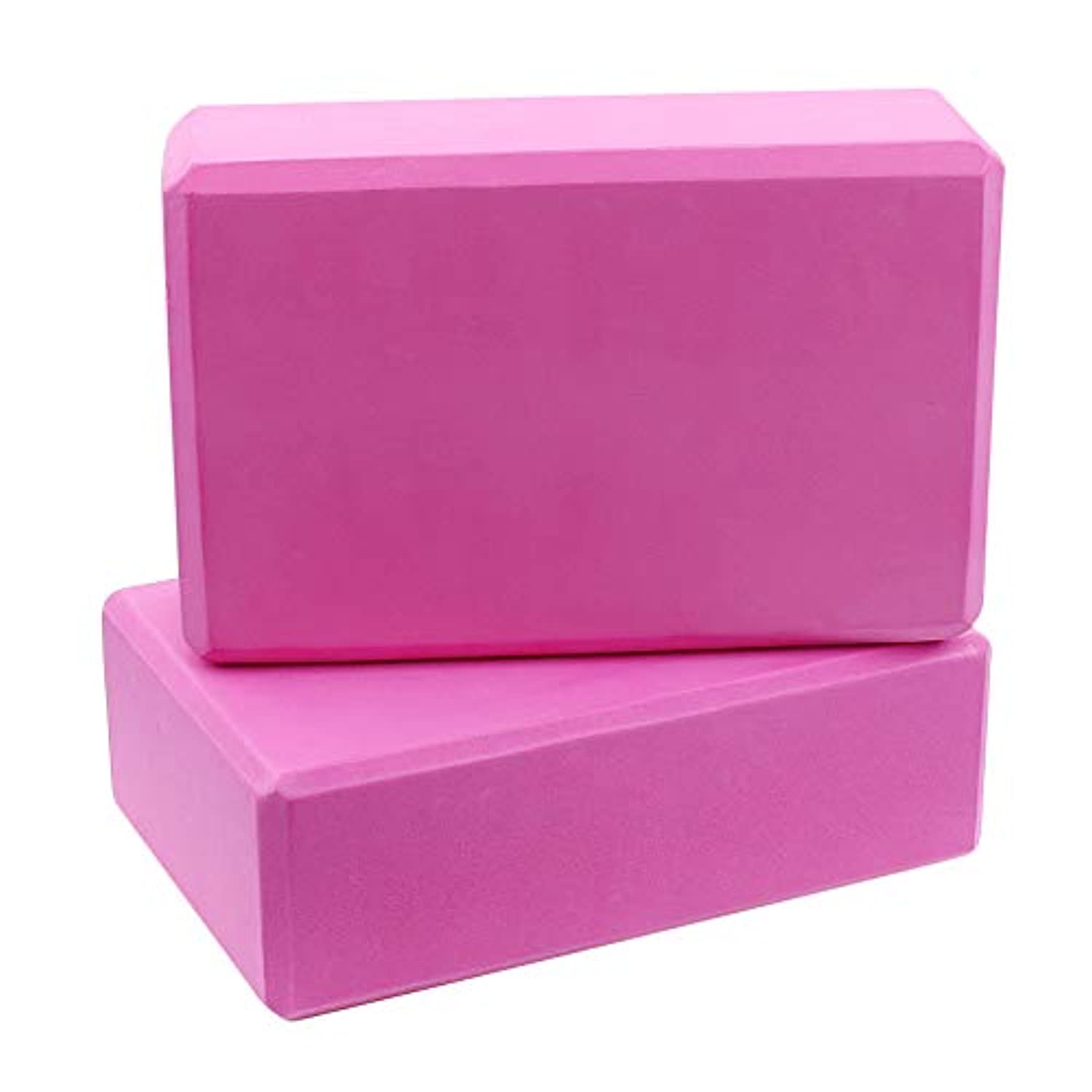 Coideal Bloques de yoga 2 unidades, ladrillo de espuma EVA de alta densidad para mejorar la fuerza, flexibilidad y equilibrio, superficie antideslizante suave resistente al sudor para yoga, pilates, meditación