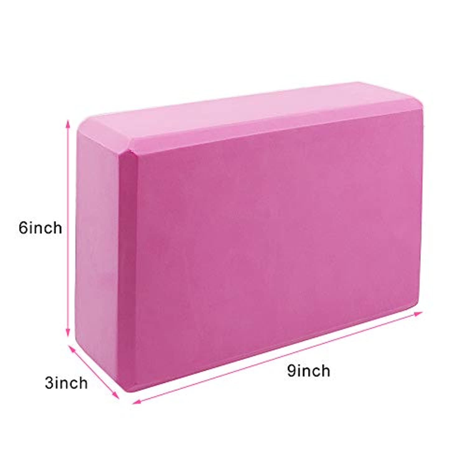 Coideal Bloques de yoga 2 unidades, ladrillo de espuma EVA de alta densidad para mejorar la fuerza, flexibilidad y equilibrio, superficie antideslizante suave resistente al sudor para yoga, pilates, meditación