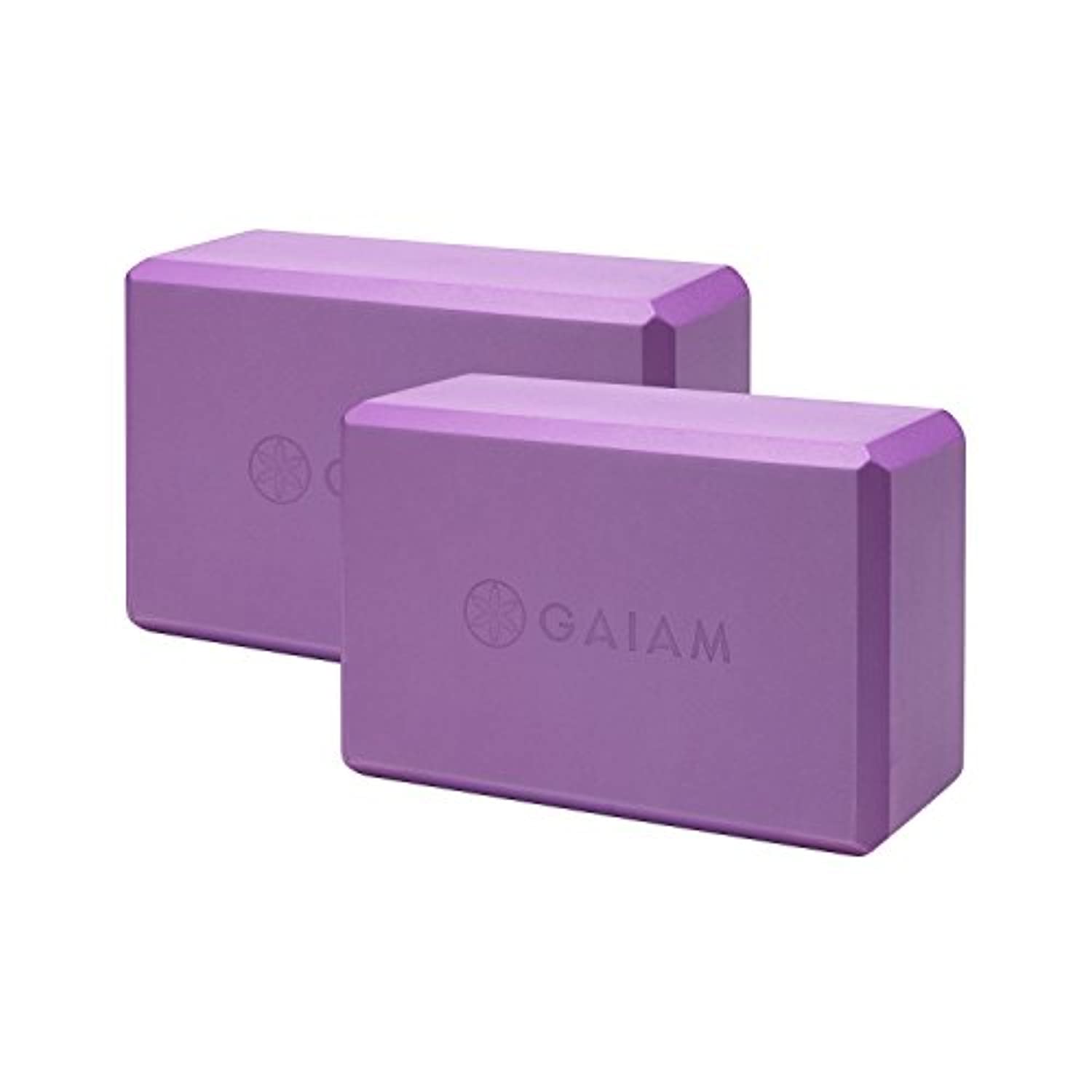 Gaiam Essentials - Bloque de yoga (set de 2), espuma de EVA suave y antideslizante, multiuso