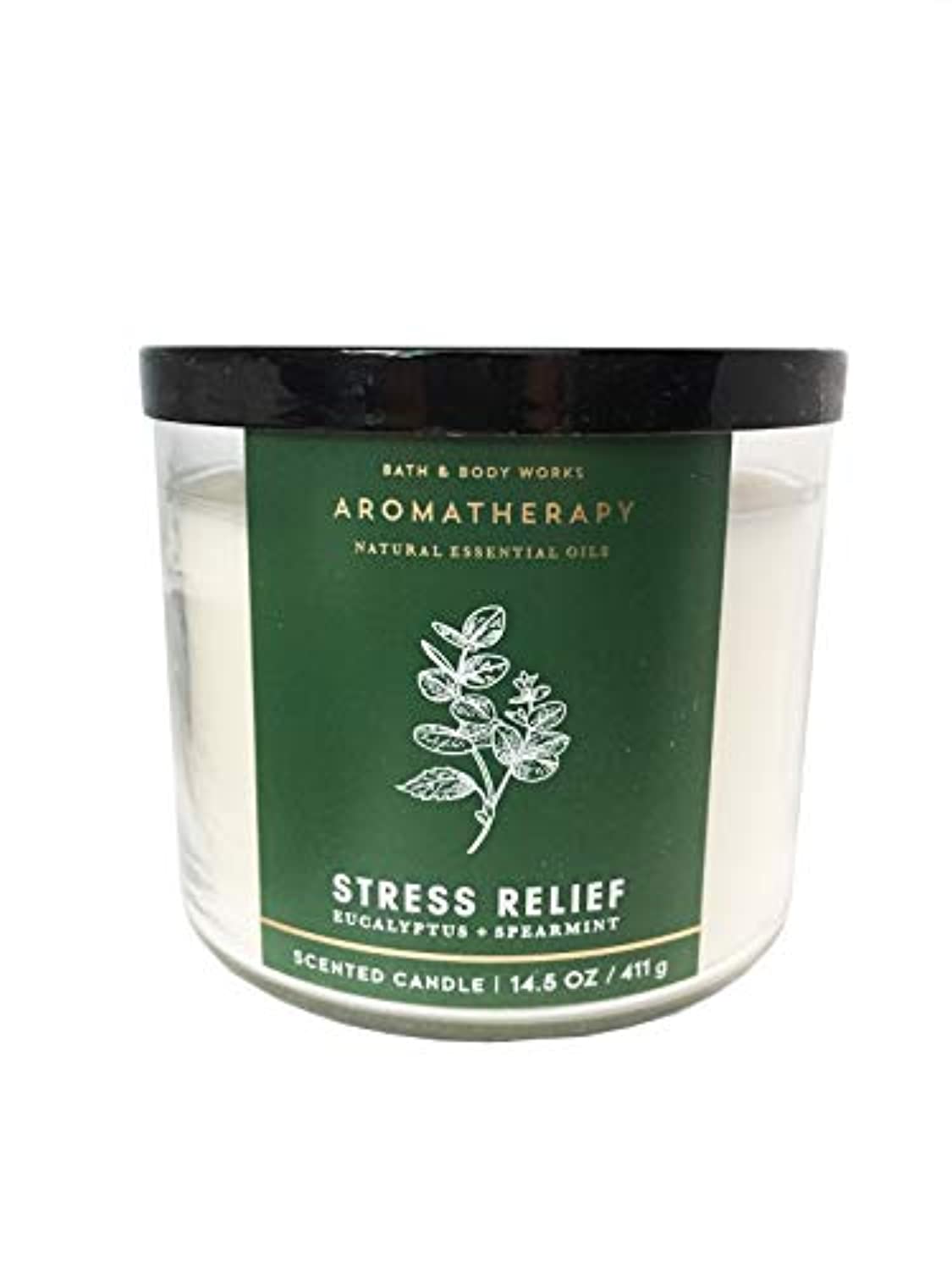 tina y body Works Aromaterapia Alivio del estrés Eucalipto Spearmint 3-wick – Vela perfumada (14,5 onza