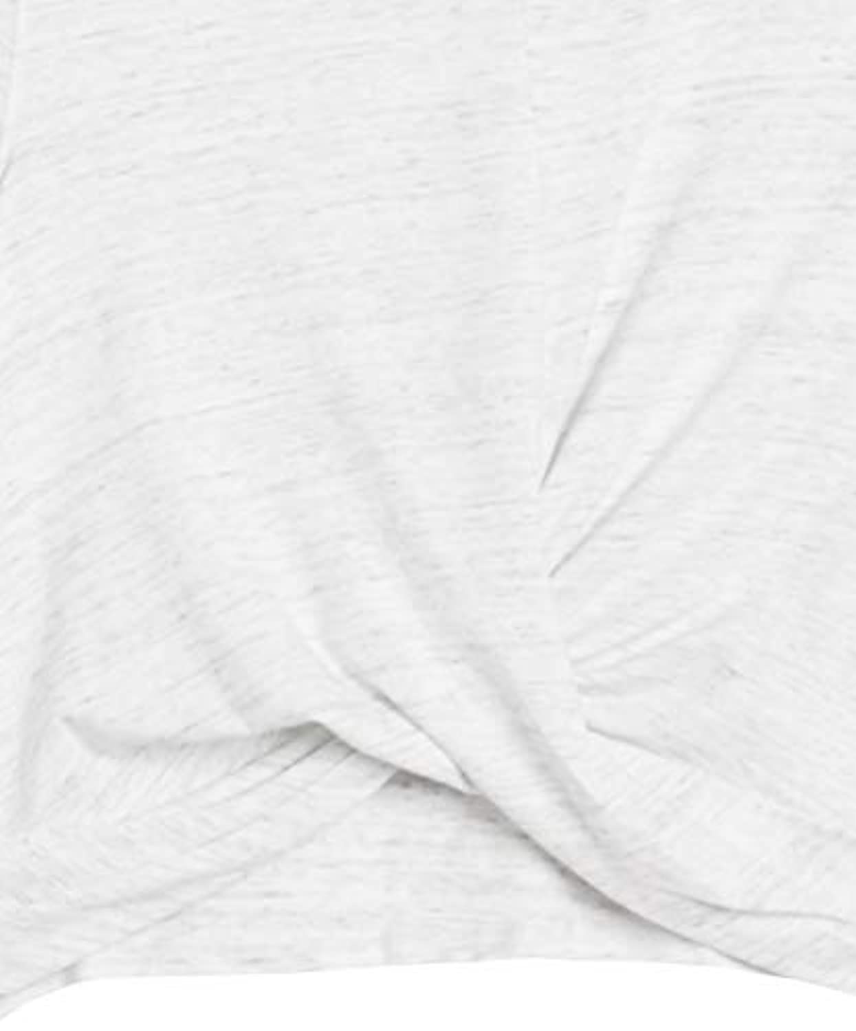 Core 10 Pima - Camiseta de yoga con nudo frontal de mezcla de algodón para mujer