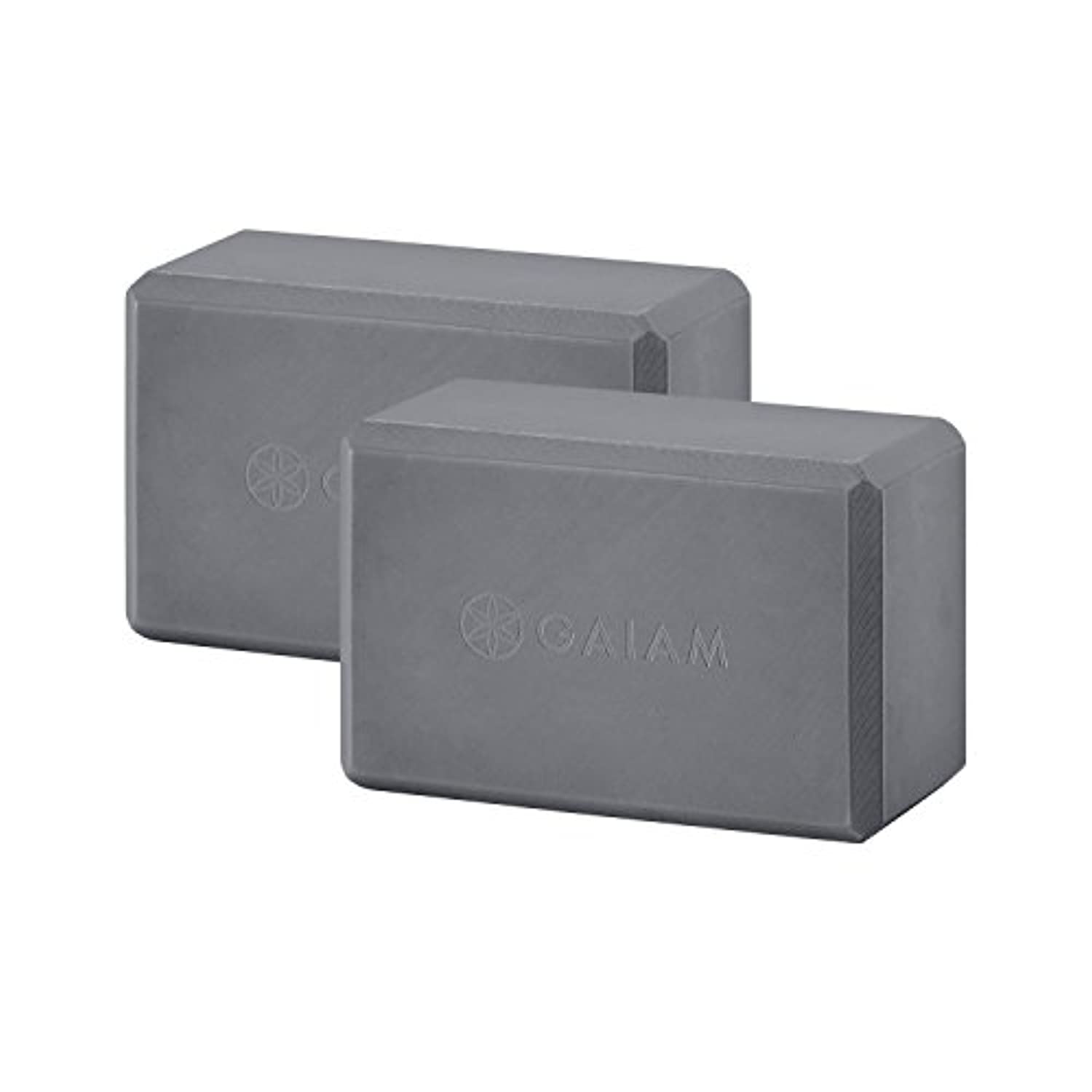 Gaiam Essentials - Bloque de yoga (set de 2), espuma de EVA suave y antideslizante, multiuso