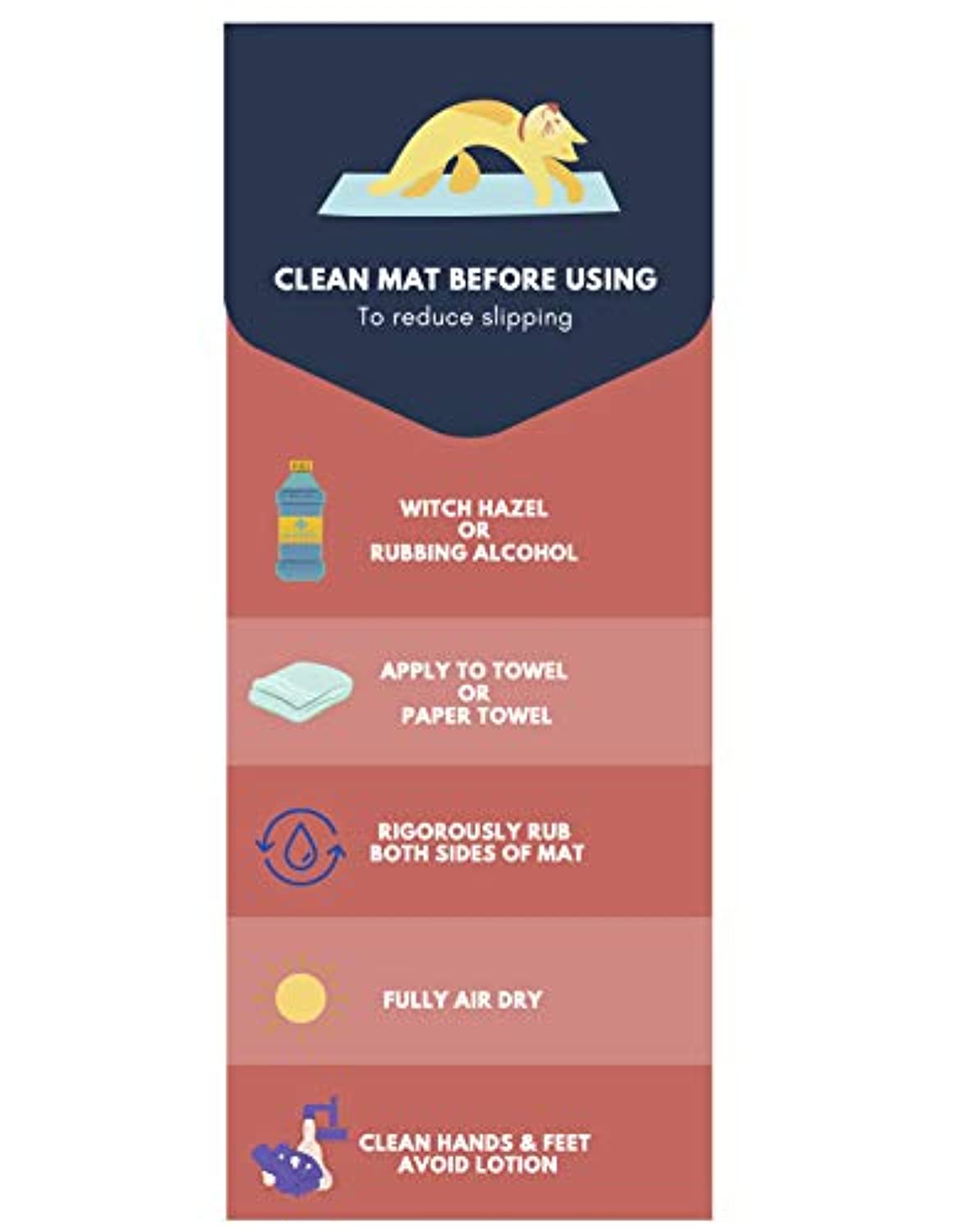 Esterilla de yoga instructiva y educativa CopyCat