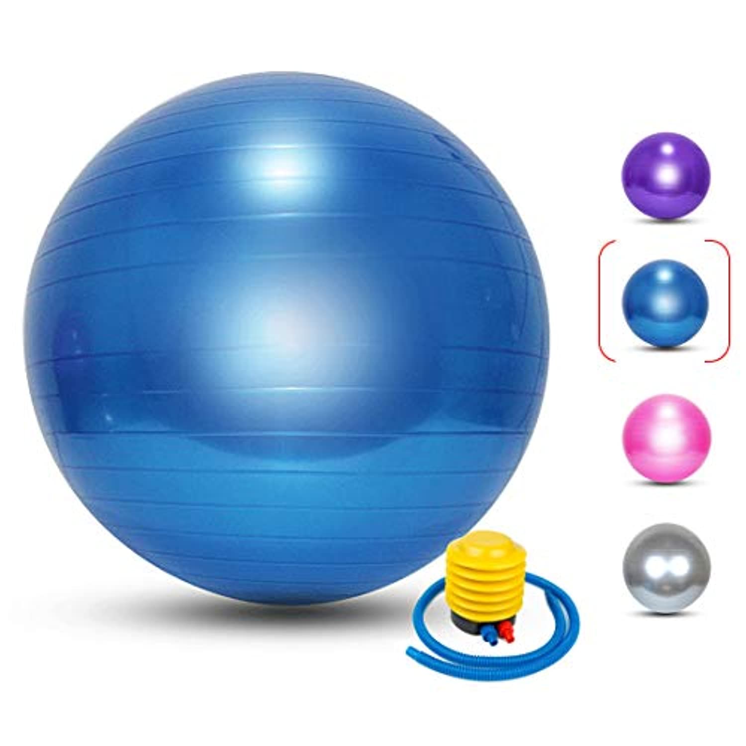 Pelota de ejercicio de 24.8 in extra gruesa silla de yoga para fitness, estabilidad, equilibrio, terapia física diseño de calidad profesional