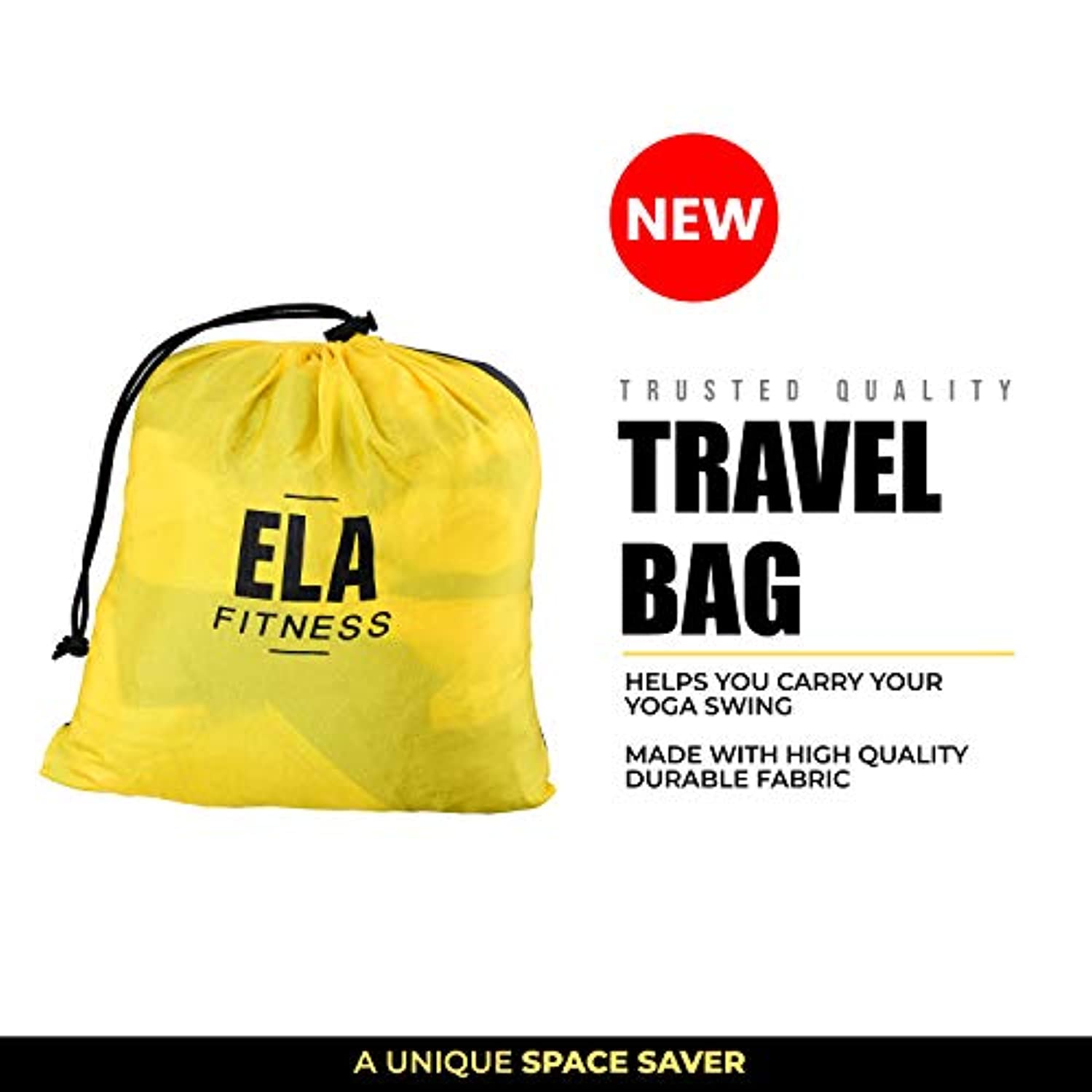 ELA Design Yoga Swing – Kit de entrenamiento para el hogar, hamaca de yoga con 3 bandas de resistencia (con soportes de techo)