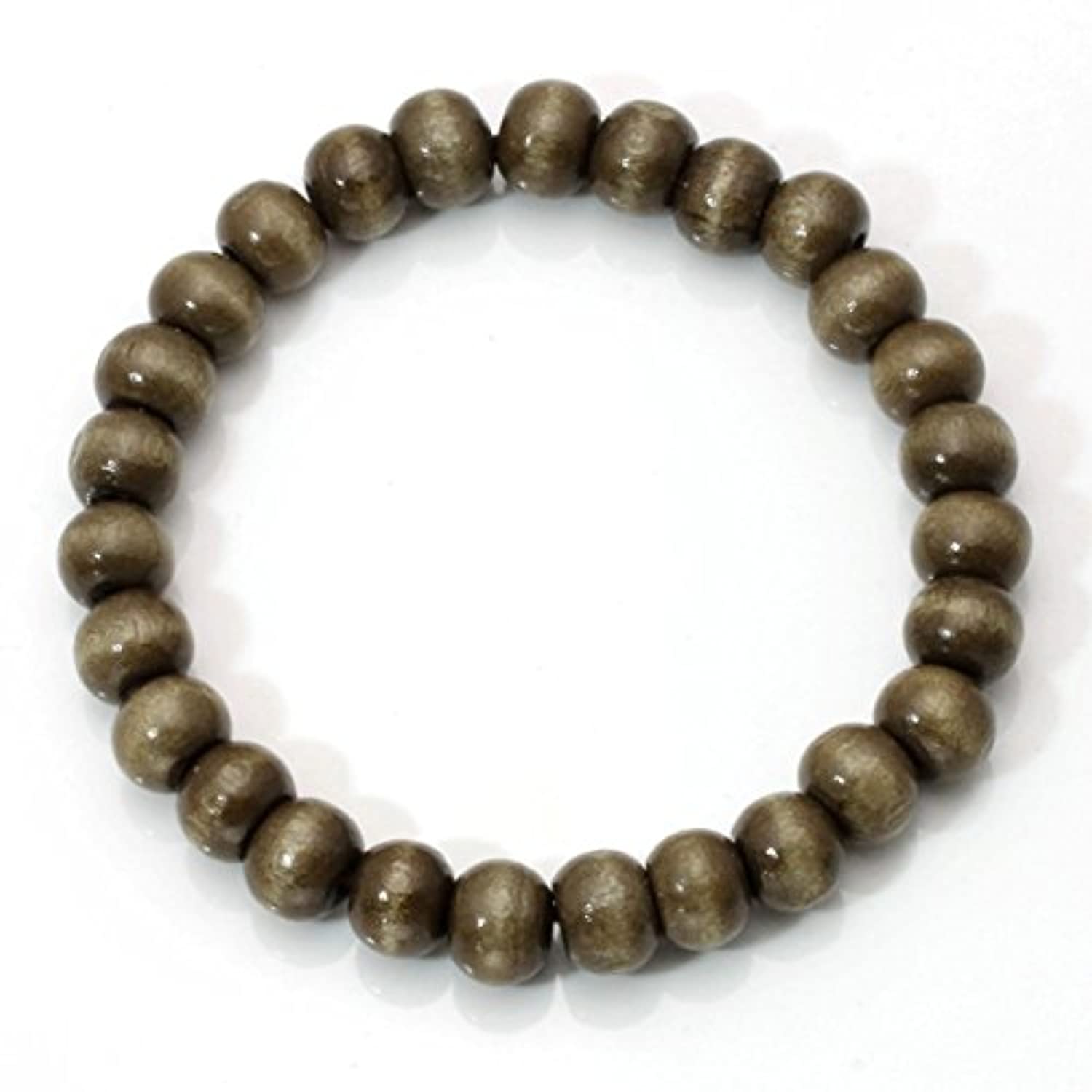 Eigso - Pulsera de cuentas de madera de 0.315 in para meditación con cuentas tibetanas de Buda para hombres y mujeres