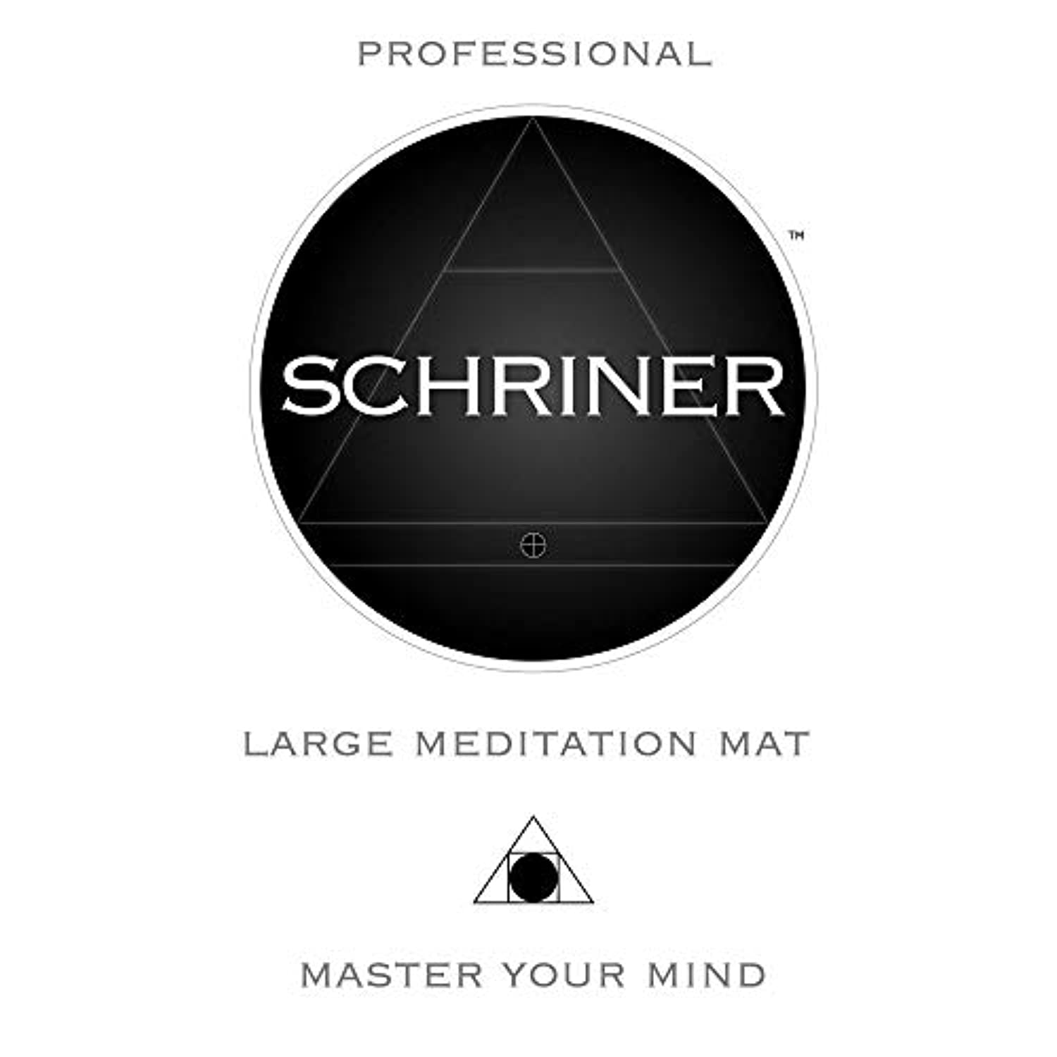 SCHRINER Pro - Tapete de yoga redonda grande de 0.236 x 0.315 in para ejercicio premium extra gruesa, ultra cómoda, antideslizante, alfombrilla de meditación