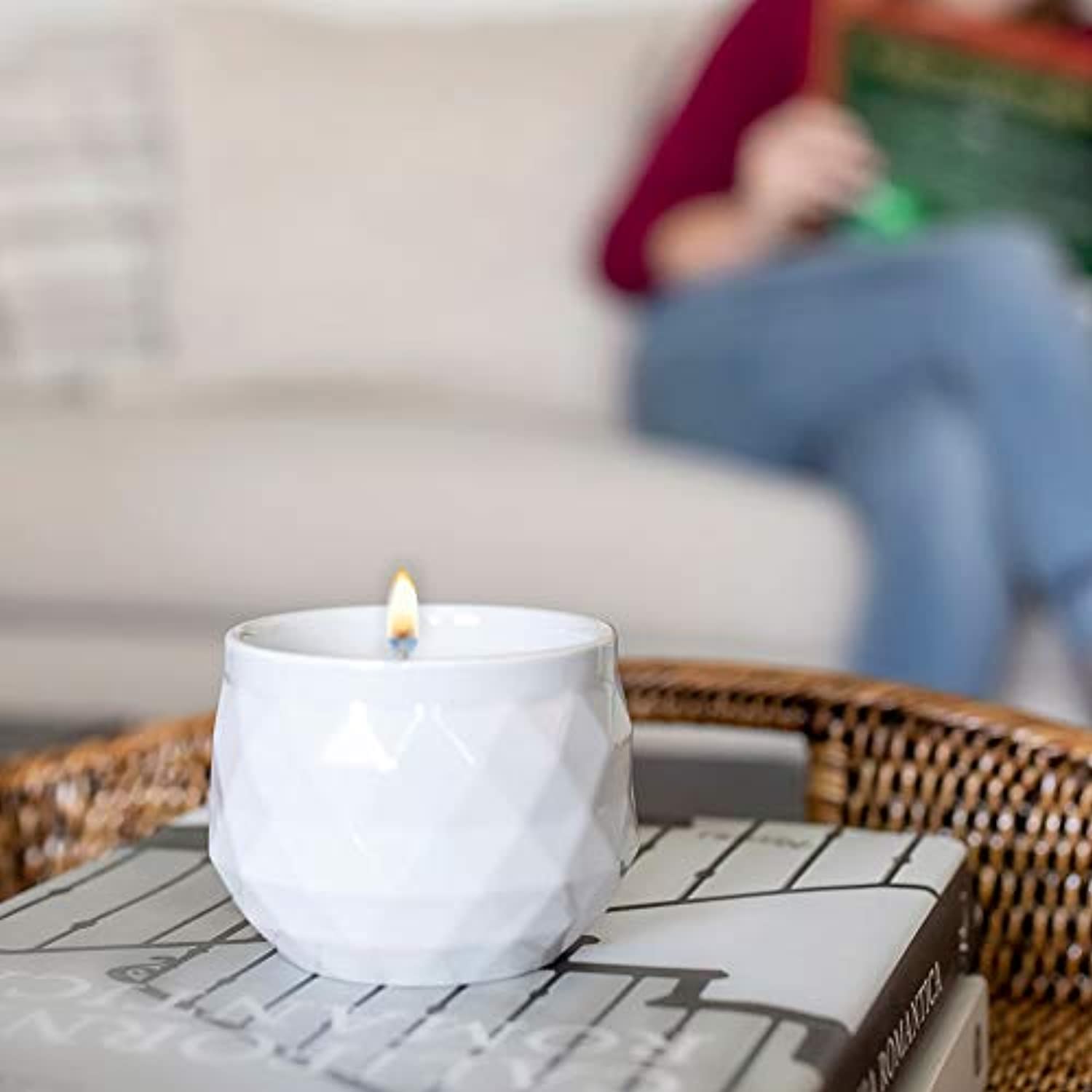 Plant Therapy Candy Cane Vela aromática natural de vacaciones 8 oz, perfumada naturalmente con aceites esenciales