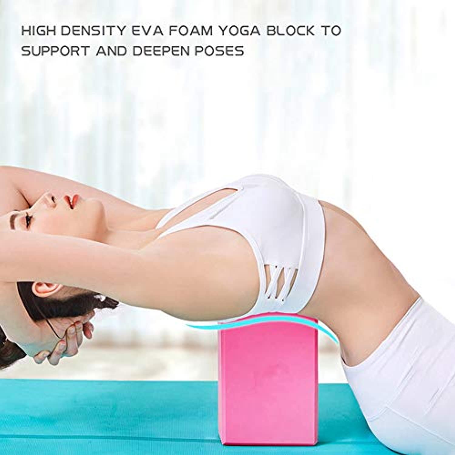 Realerdo - Bloque de yoga de espuma EVA de alta densidad (2 unidades)