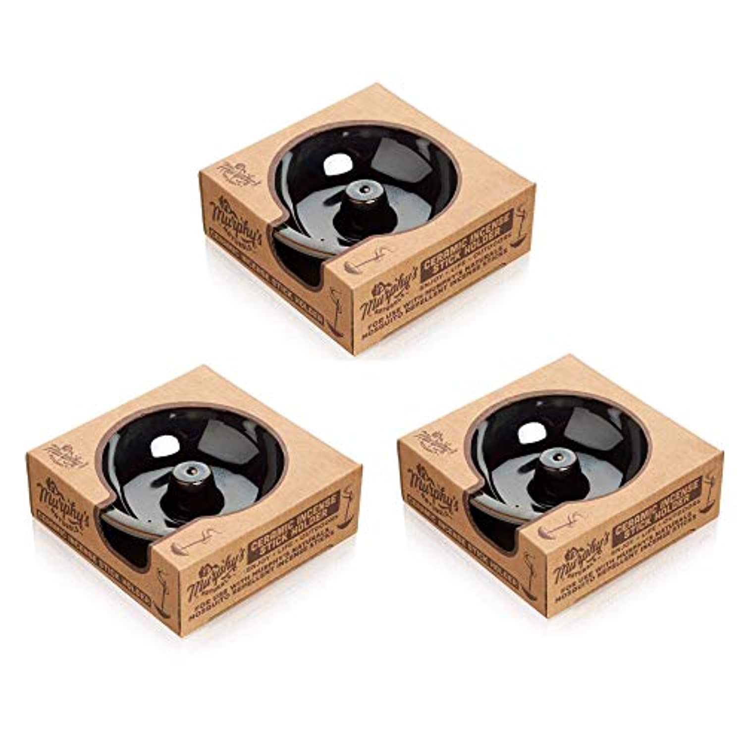 Murphy's Naturals - Soporte para varillas de incienso (cerámica, 3 unidades)