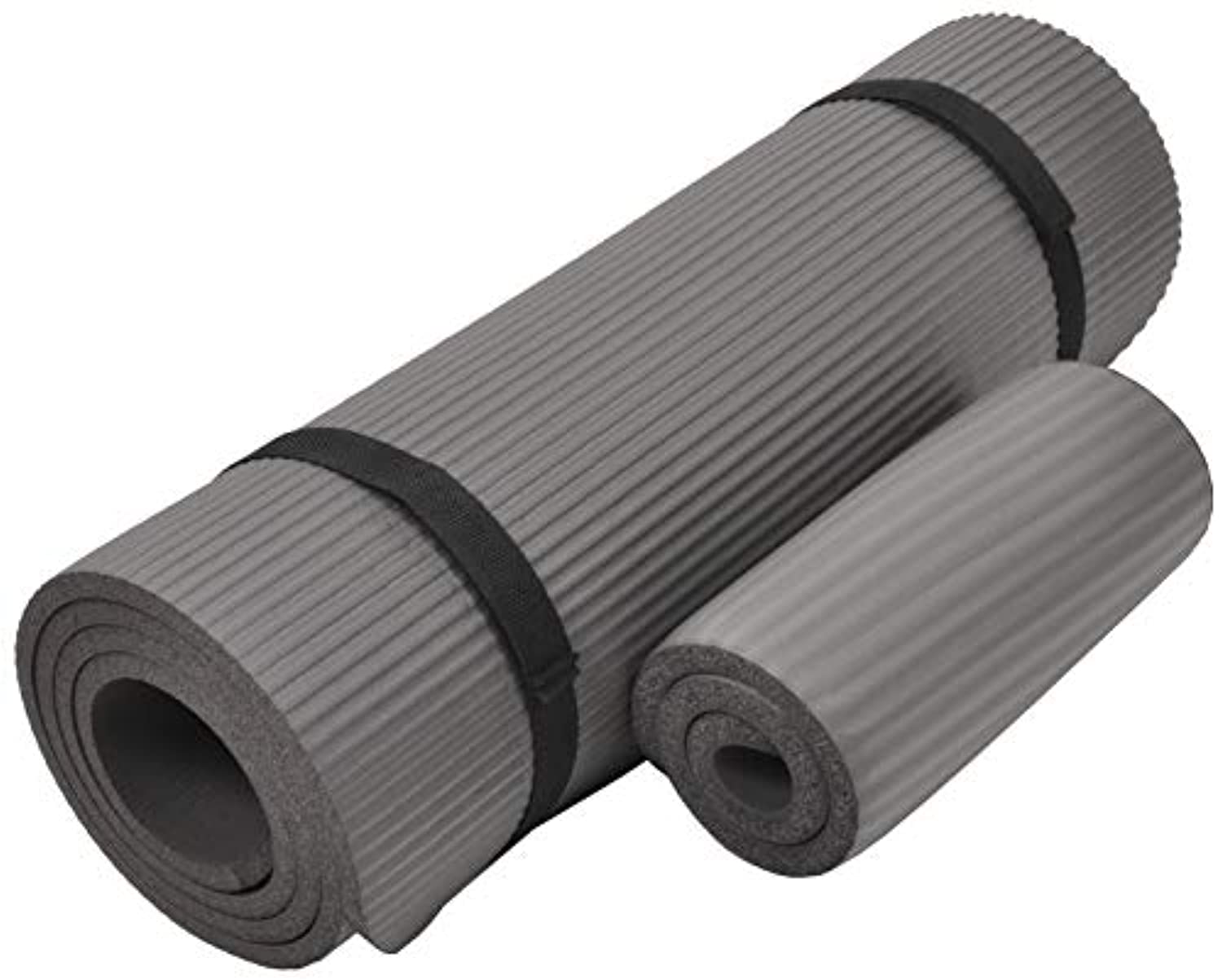 BalanceFrom, Colchoneta multiuso para practicar yoga y arrodillarse, 1/2 in de grosor, extragruesa, alta densidad, antirrotura con correa de transporte