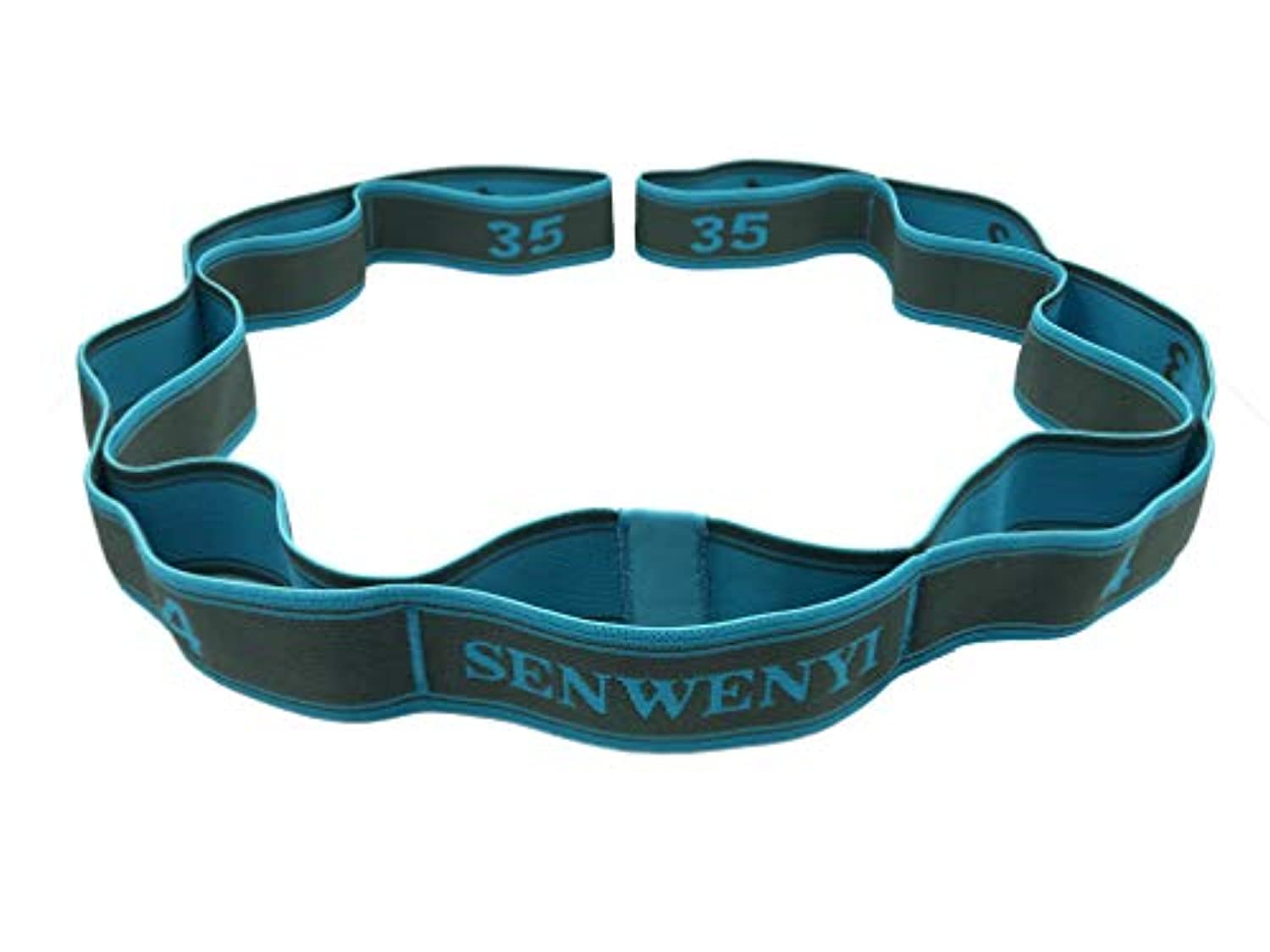 SENWENYI - Correa de estiramiento para yoga, flexibilidad, rehabilitación - Obtenga flexible con banda elástica de 8 bucles para rehabilitación, recomendada por fisioterapeutas y entrenadores