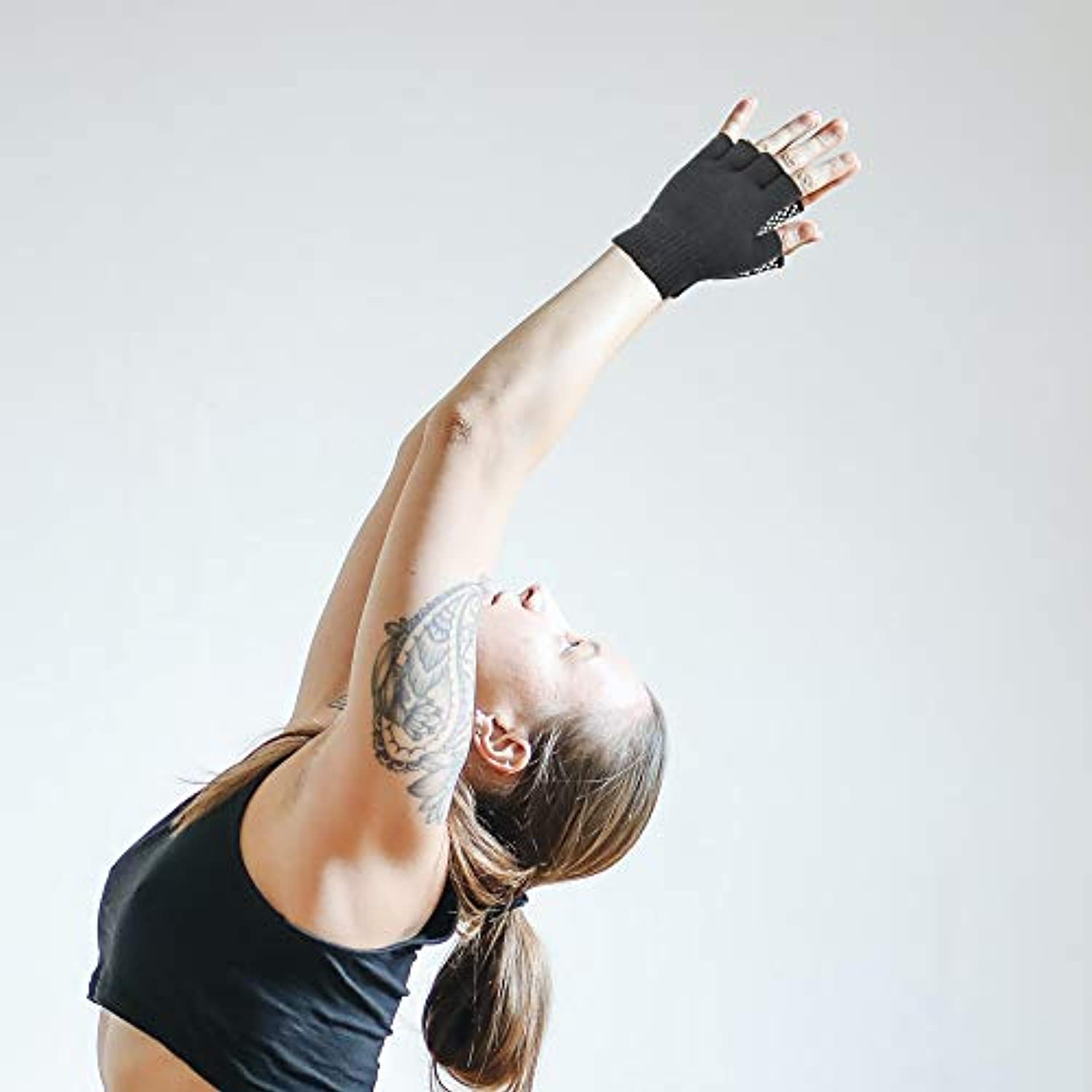 Cosmos 2 pares de guantes antideslizantes para yoga y pilates para mujer, barre, ballet, guantes de entrenamiento y entrenamiento