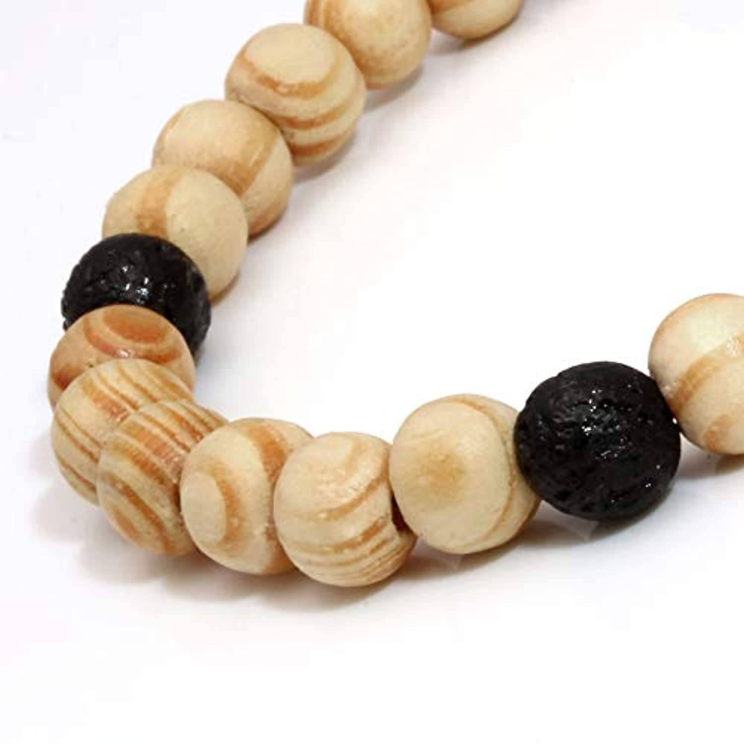Milakoo - Pulsera de cuentas de piedra de lava con difusor de aceites esenciales para hombres y mujeres
