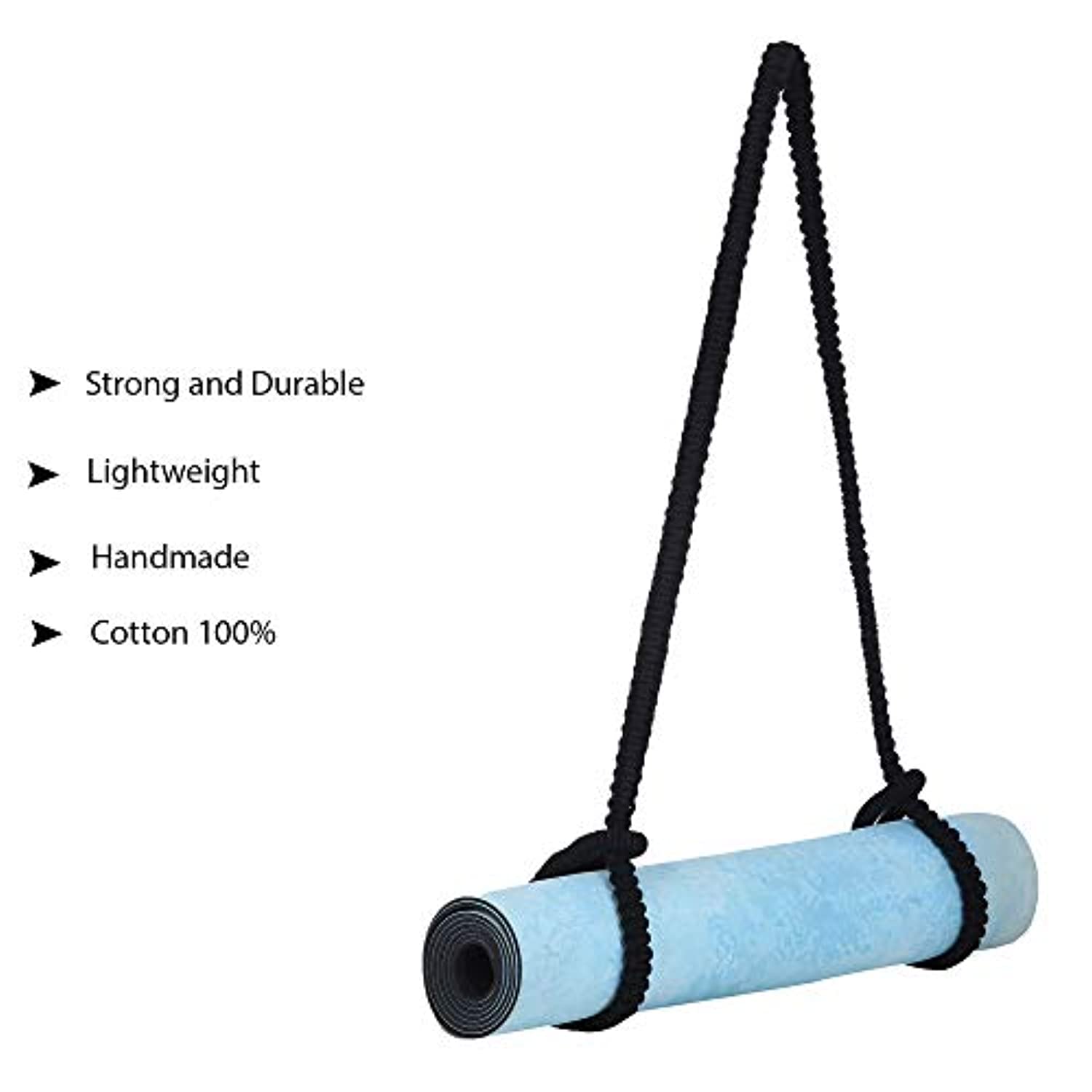 RAJRANG Traer RAJASTHAN To You - Correa para Tapete de yoga, duradera, estilo boho macramé, para toalla de playa, extra larga