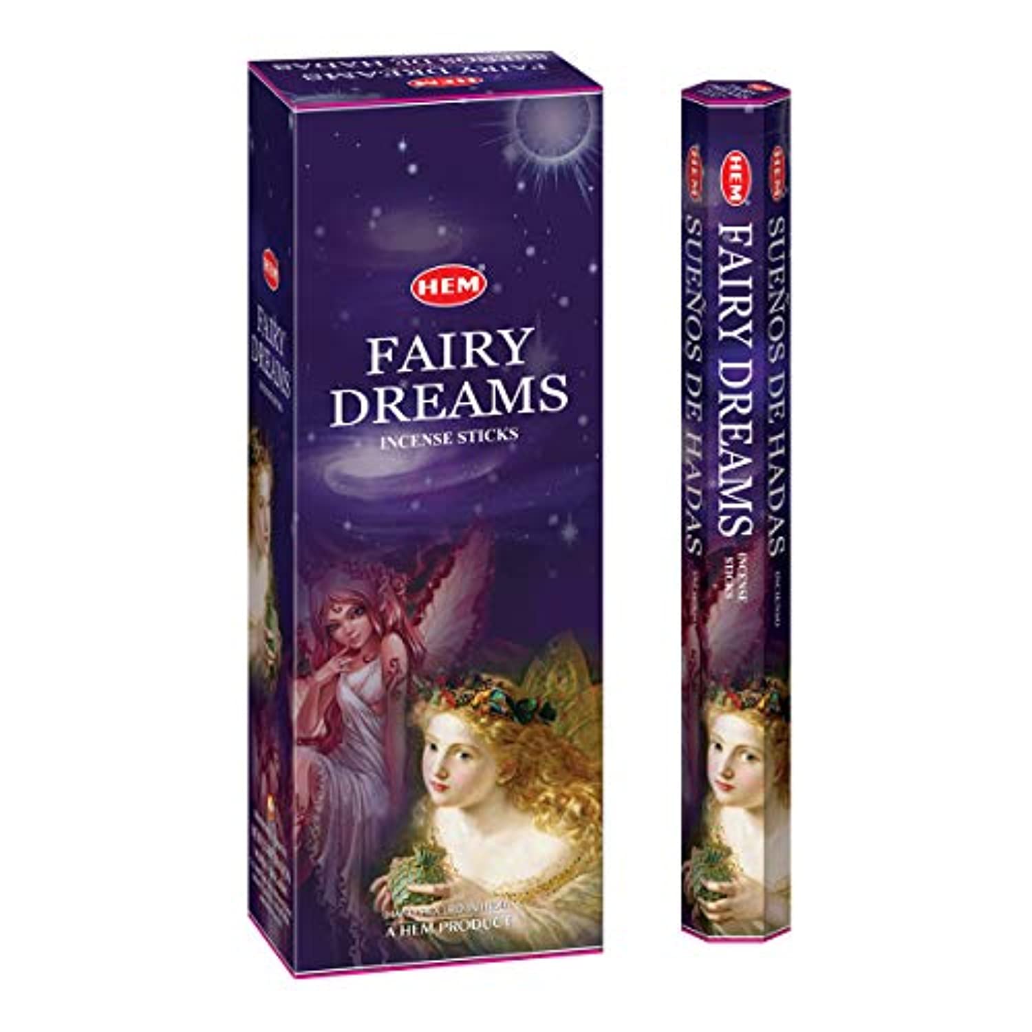1 x Fairy Dreams – Caja de seis Total de 20 Stick Tubos, 120 varillas de incienso – Dobladillo Incienso