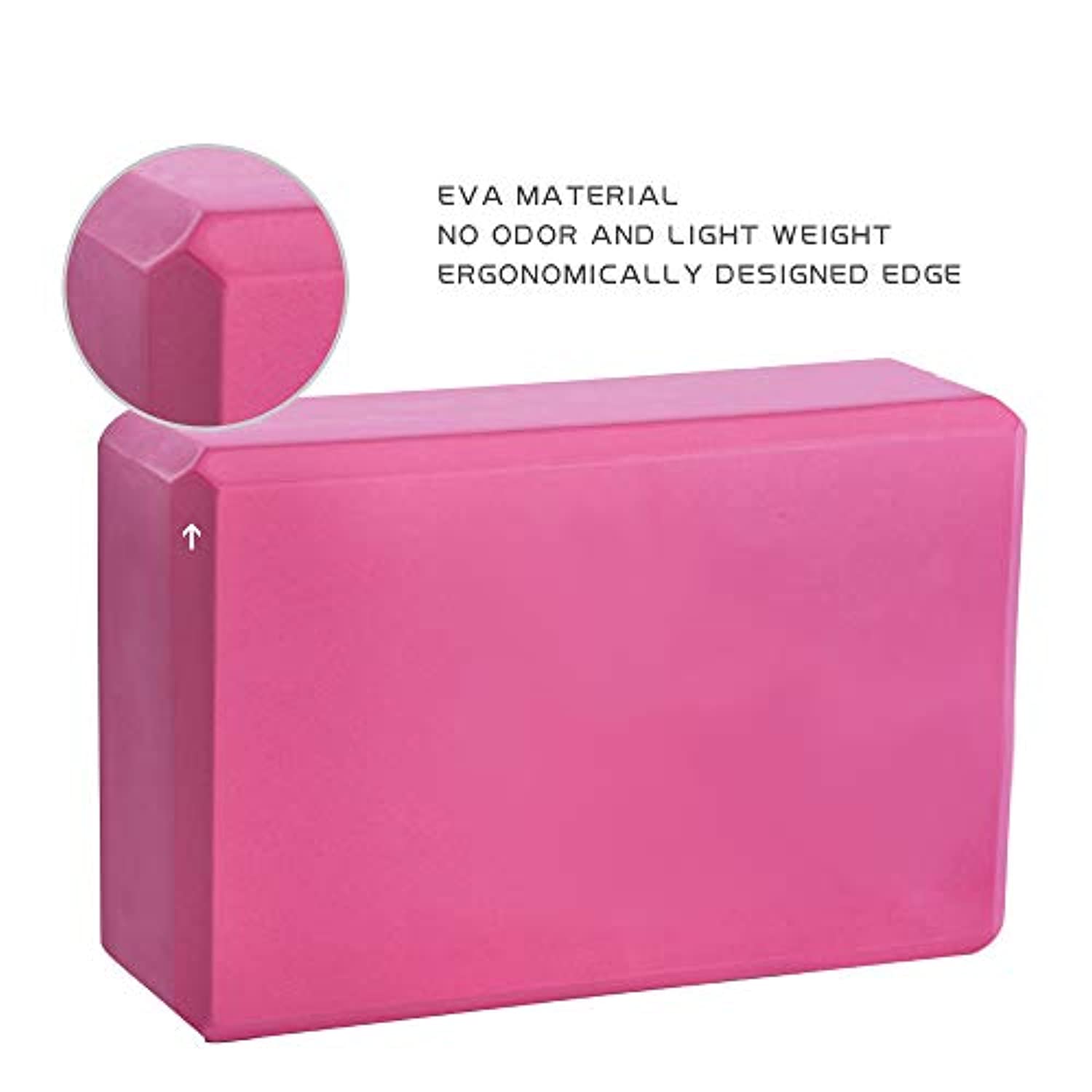 Realerdo - Bloque de yoga de espuma EVA de alta densidad (2 unidades)