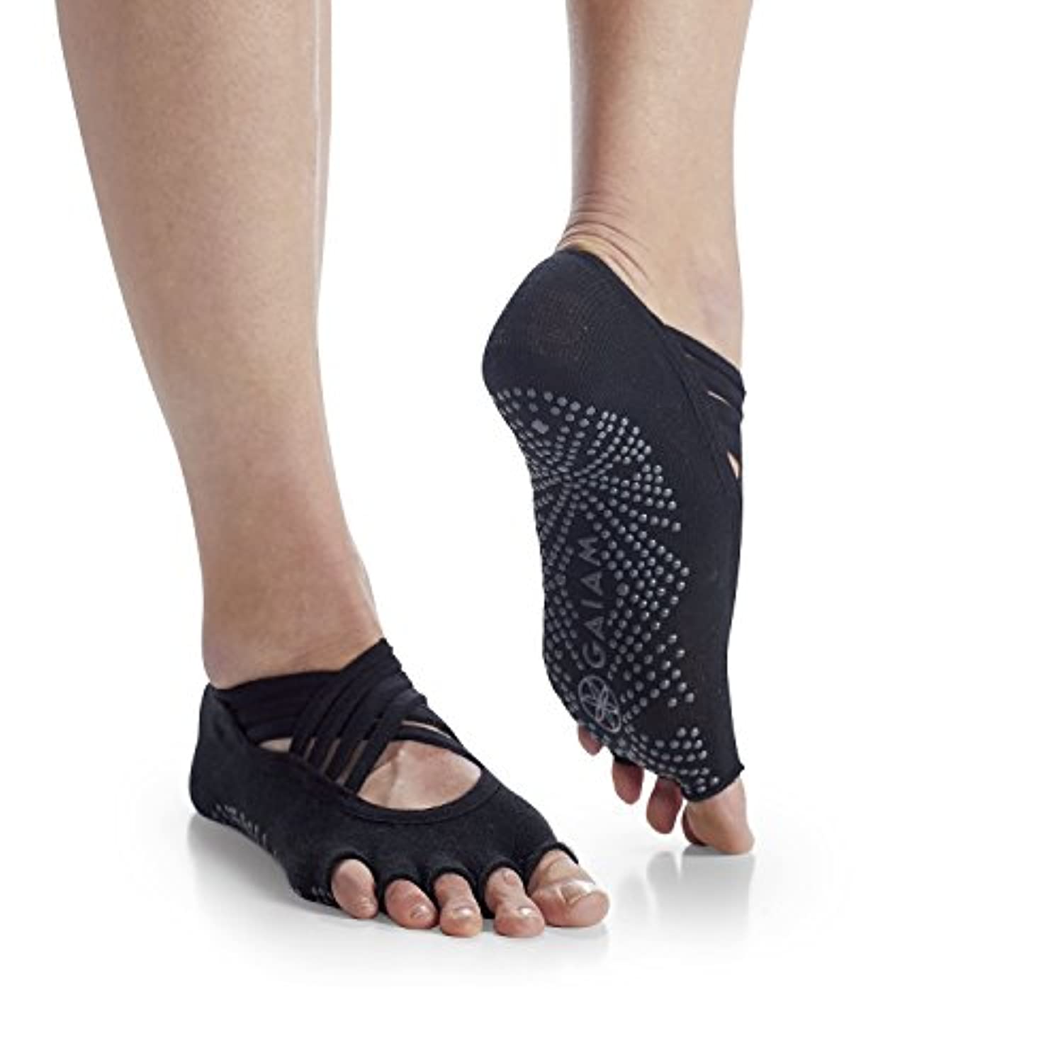 Gaiam - Calcetines de yoga para estudio premium antideslizante para mujer y hombre