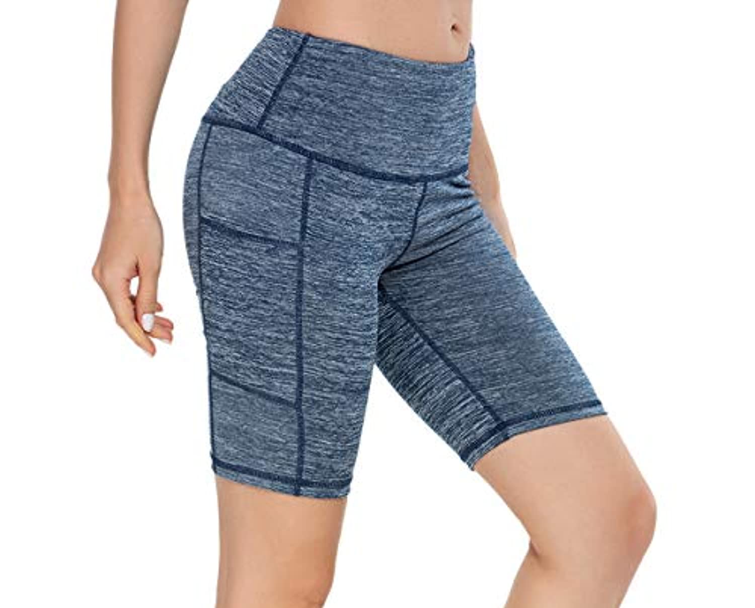 Custer's Night - Pantalones de yoga con cintura alta y bolsillo, control de abdomen, tejido de 4 vías, pantalones elásticos