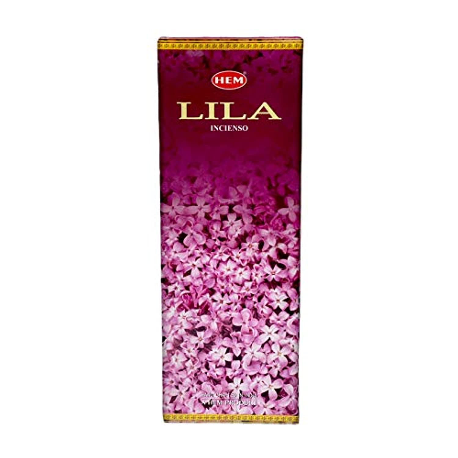 Lila – Caja de seis 20 tubos Stick – dobladillo Incienso