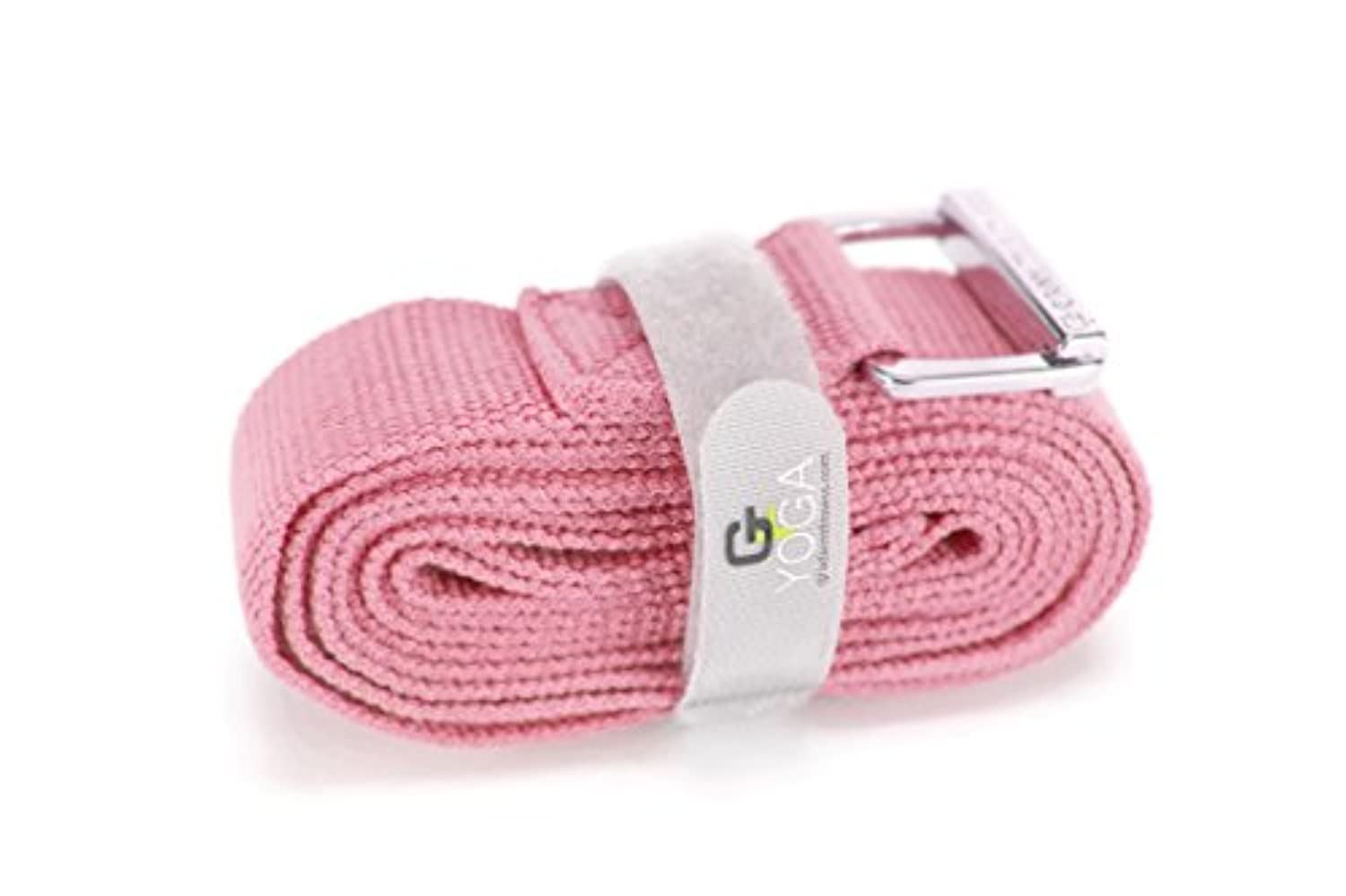 Correa de yoga degradado, hebilla de fácil alimentación sin fricción, correas de mezcla de algodón y poliéster súper suave, guía electrónica. (8 pies)