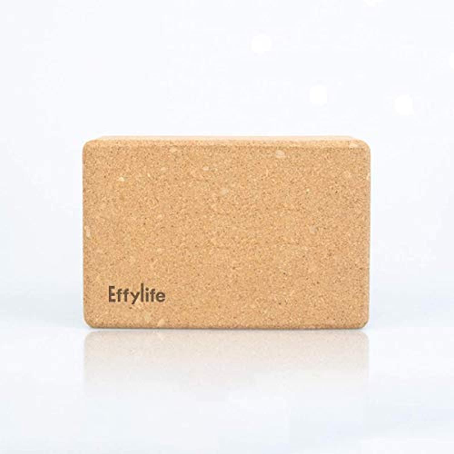 EFFYLIFE Bloque de yoga de corcho – Natural Eco Yoga Ladrillo | Bloque de yoga de alta densidad sostenible para ejercicios de madera para yoga, meditación, pilates, estiramiento (9