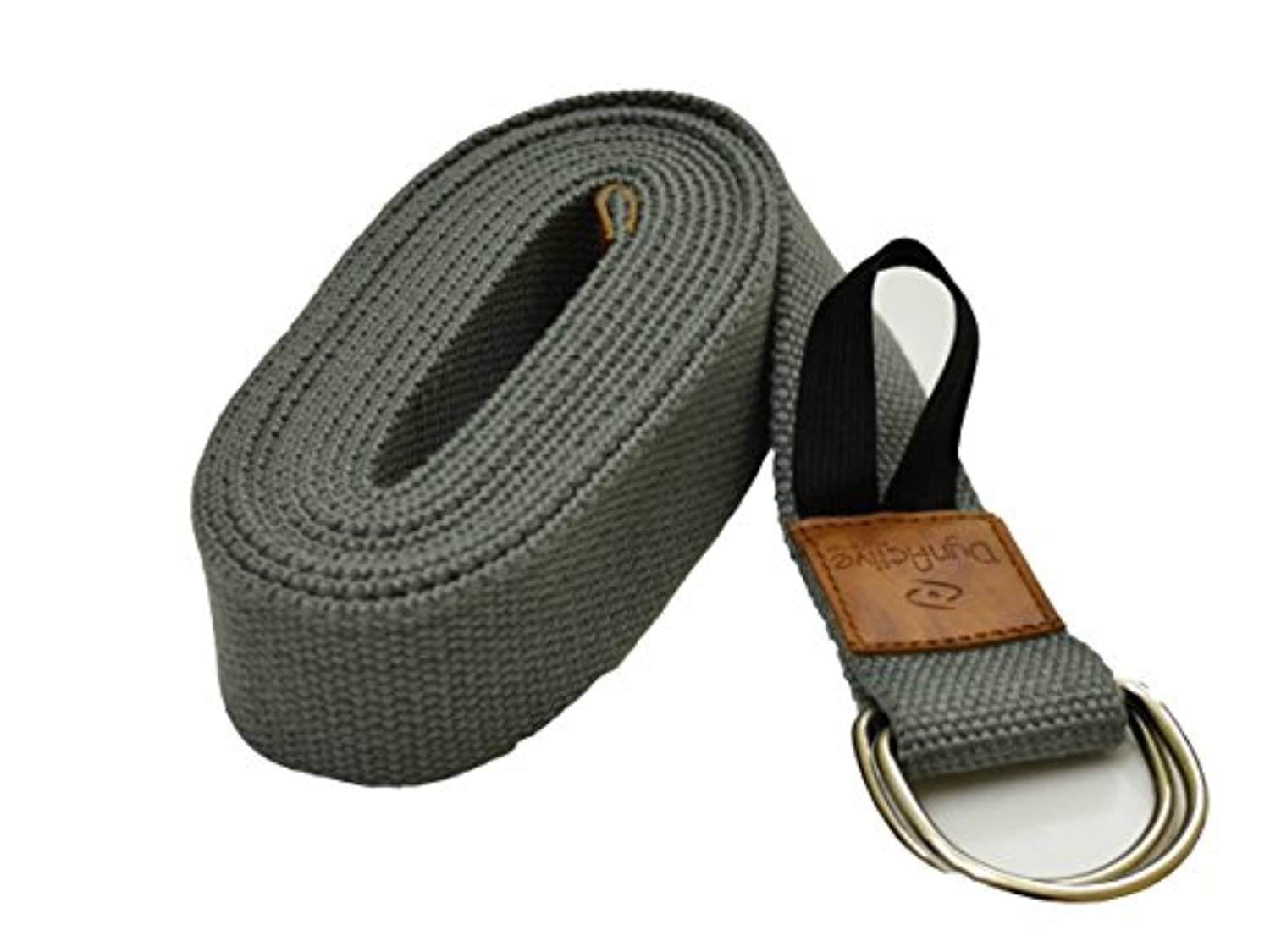 Correa de Yoga by dynactive- 10 pies, 8-foot, largo, 1.5 inch ancho, algodón orgánico, gruesa y duradera, última intervensión de 6 pies