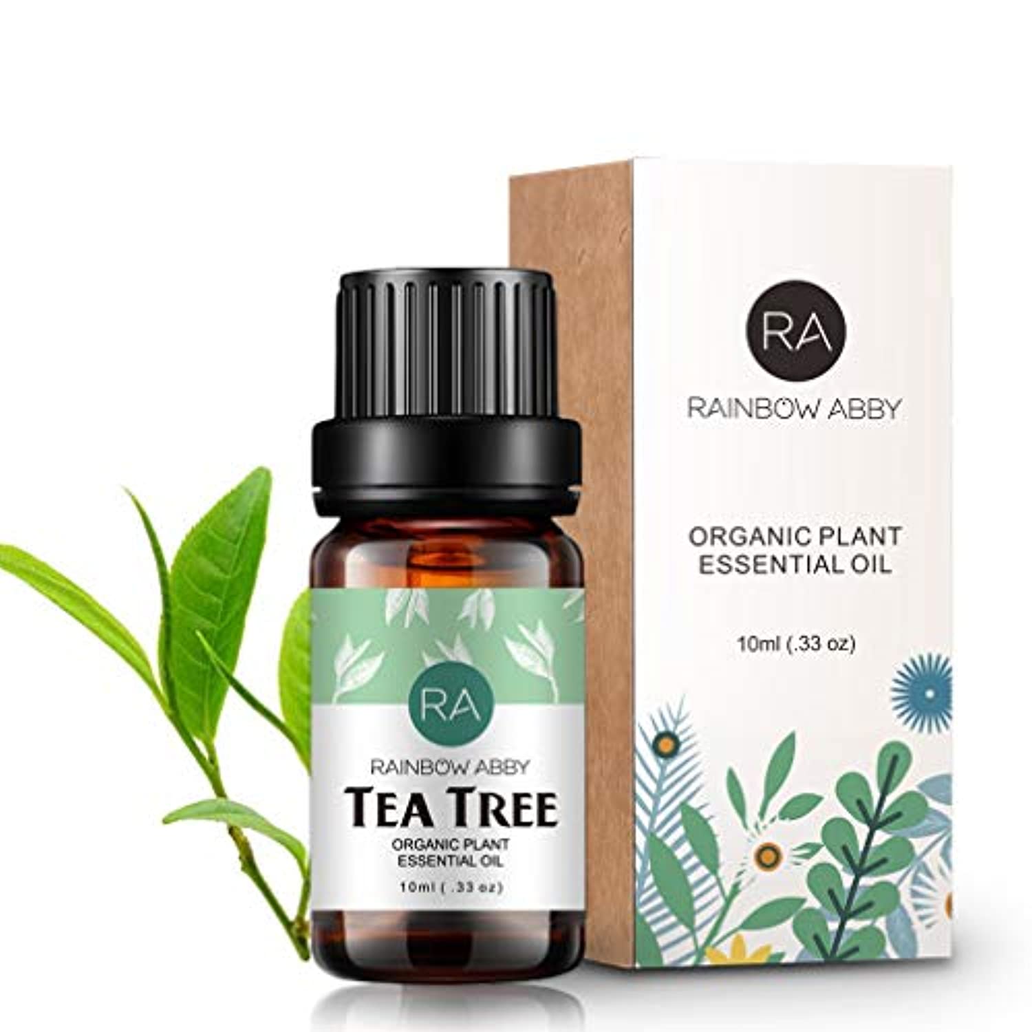 Aceites esenciales de árbol de té, 100 % aceite de olis natural puro, mejor grado terapéutico, cuidado de la piel, aromaterapia, masaje, 0.3 fl oz