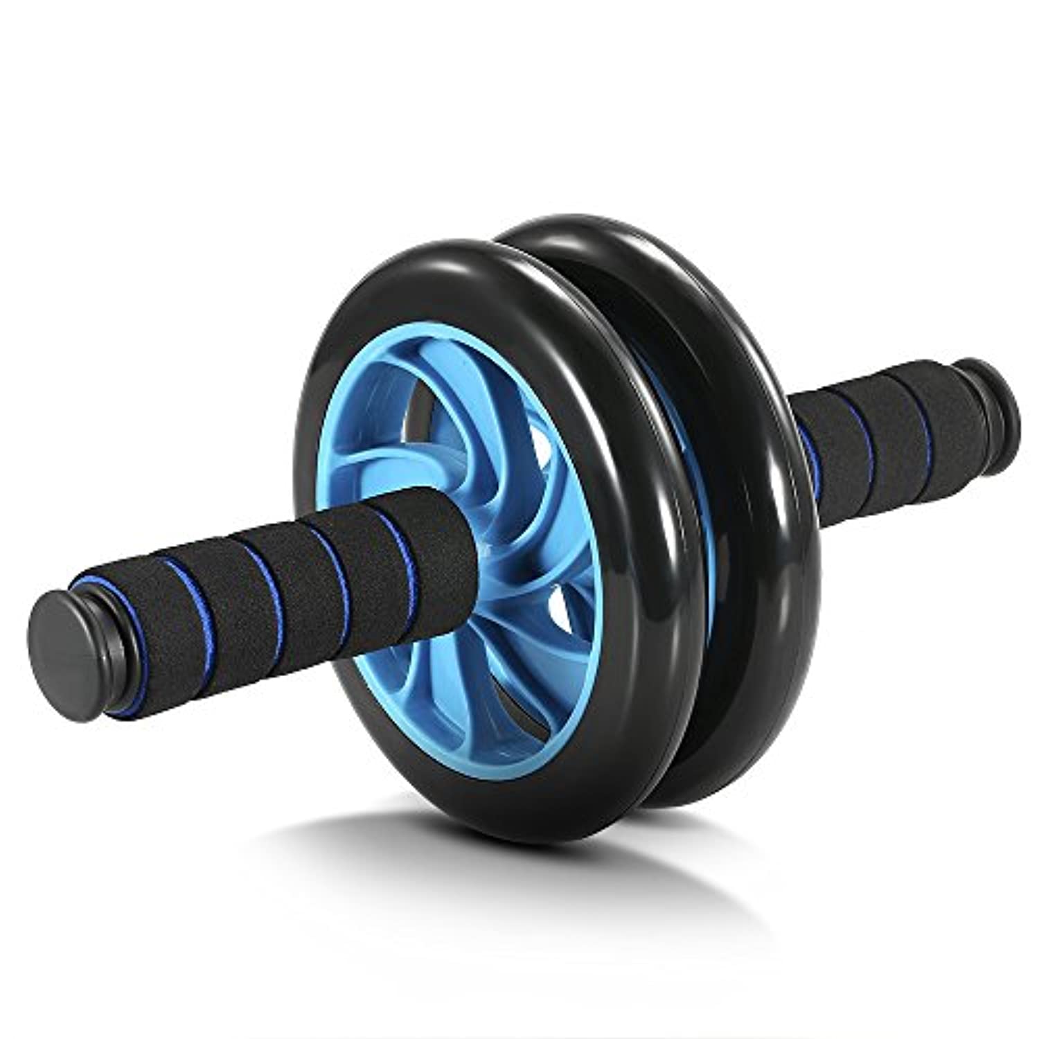 TOMSHOO - Kit 5 en 1 de rueda para abdominales con barra para flexiones, cuerda de saltar, pinzas para mano y almohadilla para rodillas, para gimnasio y entrenamiento en casa