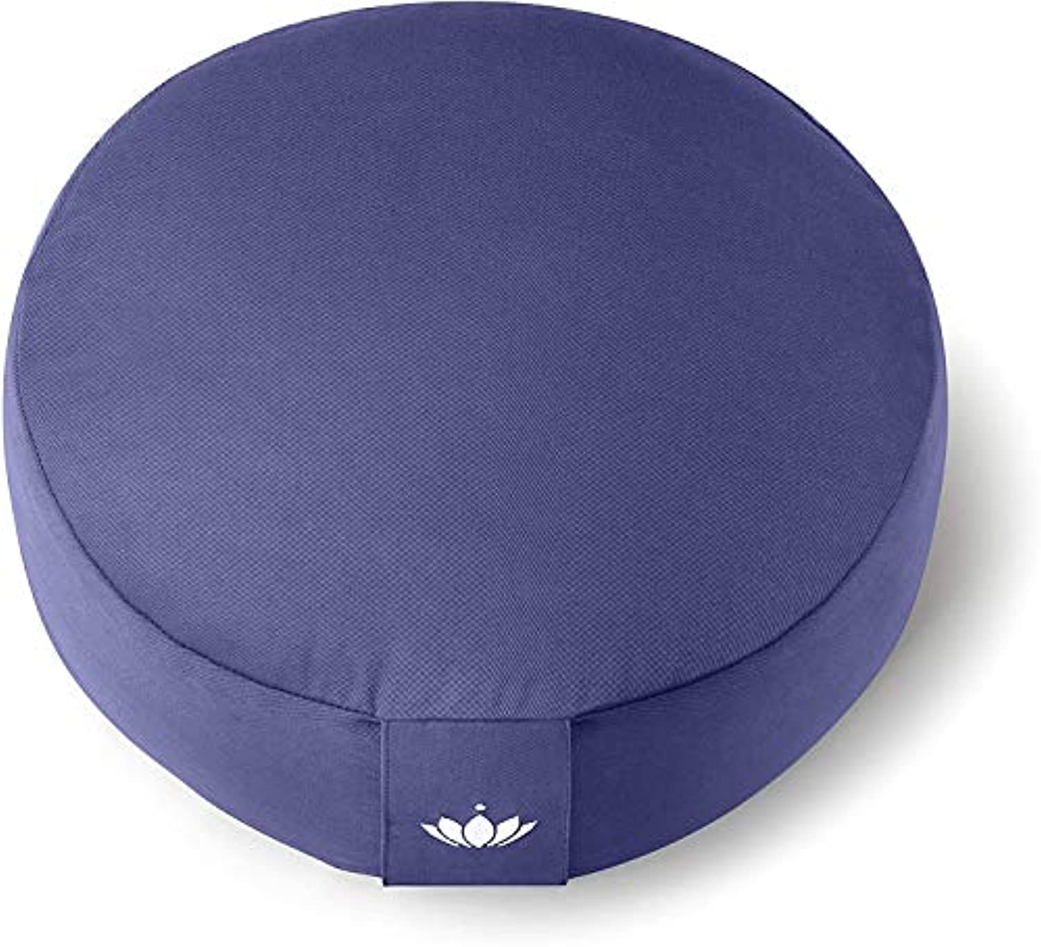Lotuscrafts - Cojín de meditación redondo de loto – meditación cómoda y profunda – Altura 5.9 in – Funda lavable de algodón orgánico – Almohada de meditación