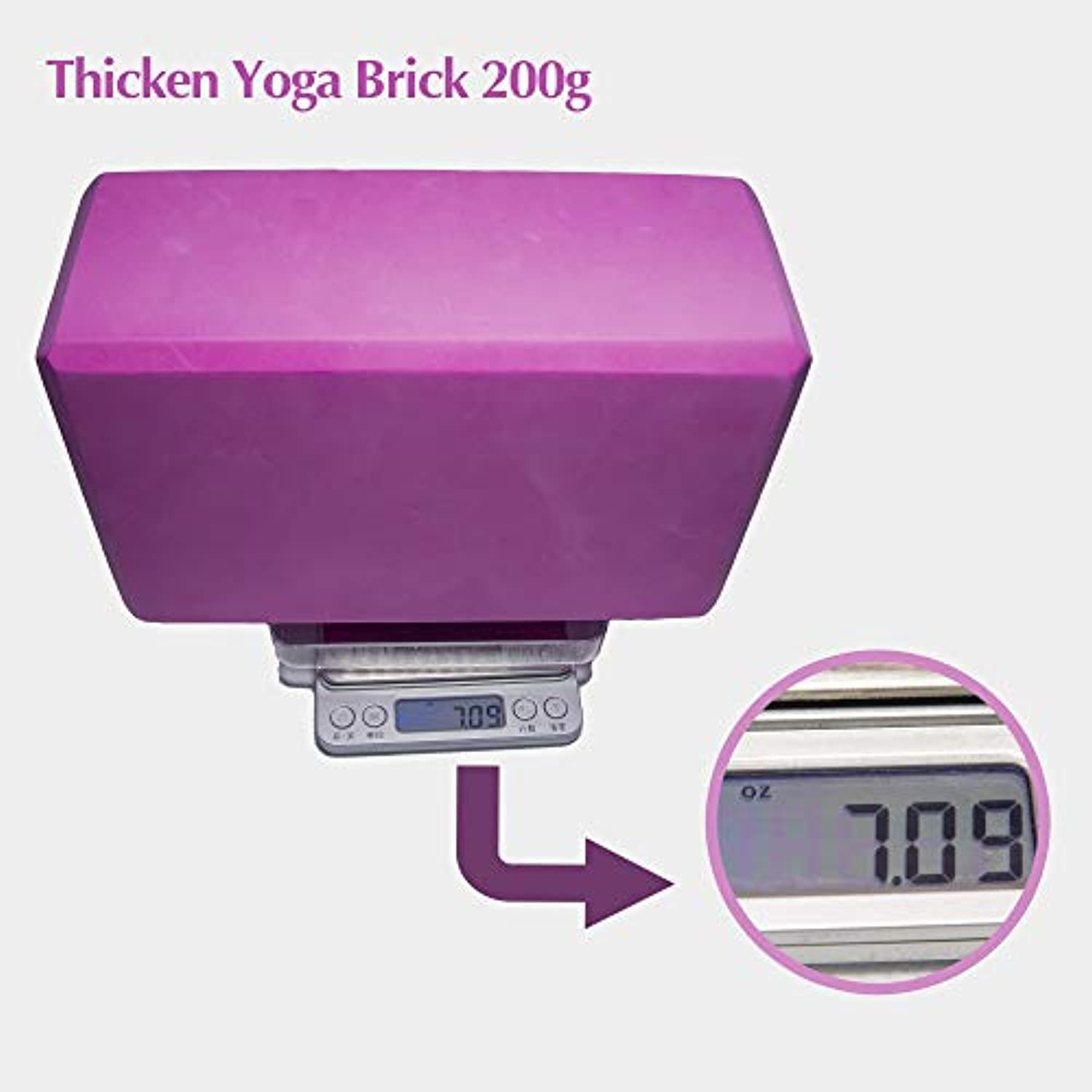 Realerdo - Bloque de yoga de espuma EVA de alta densidad (2 unidades)