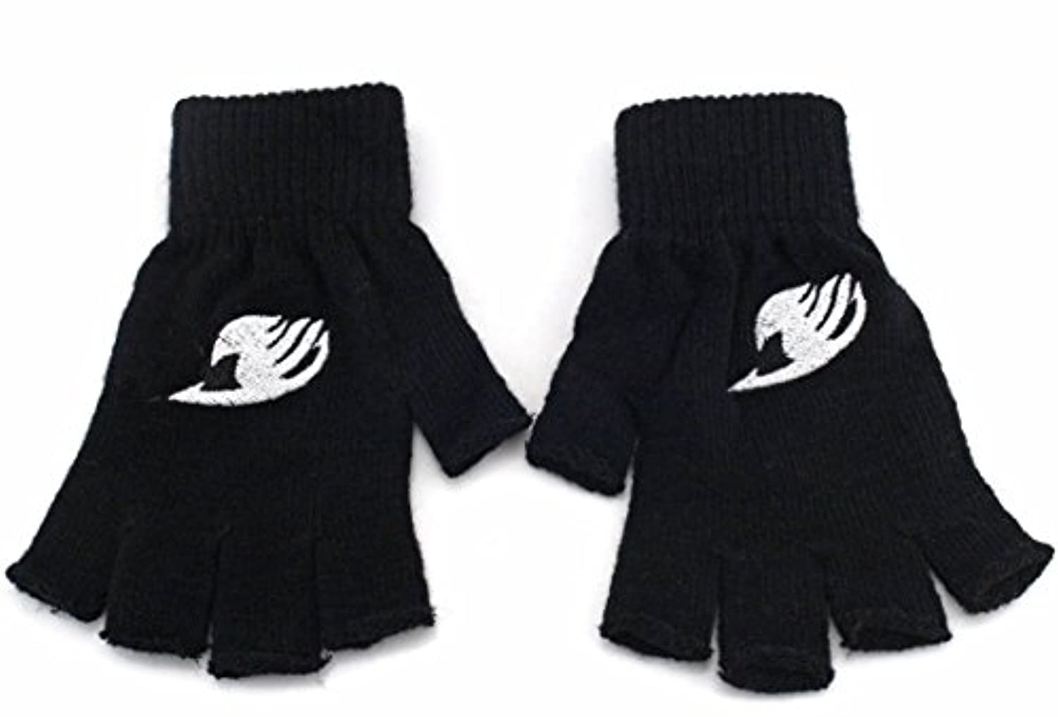 qiroseonly Anime Series Yoga Pilates Ejercicio Fingerless Guantes de agarre guantes de punto negro