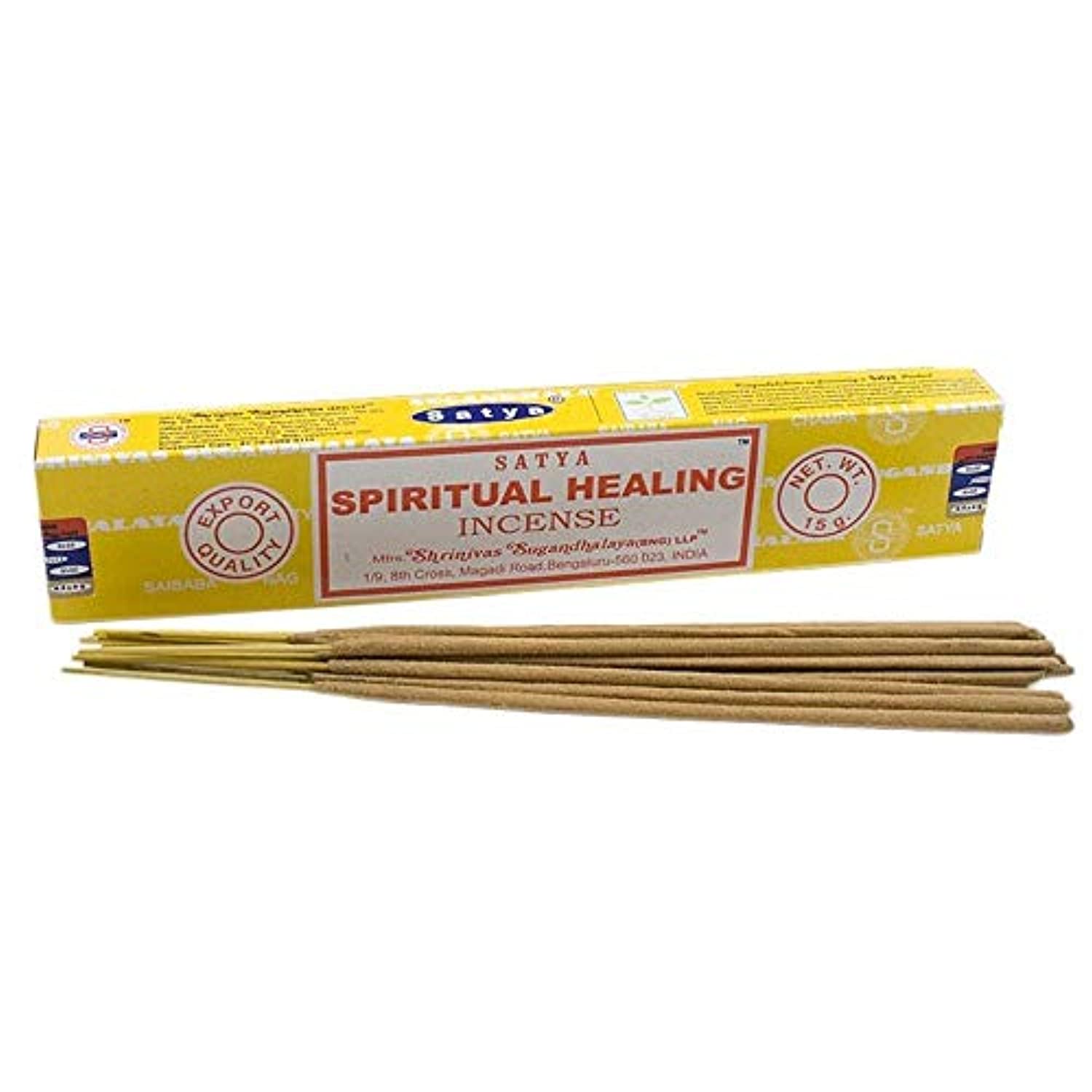 Satya Nag Champa - Varitas de incienso de curación espiritual, 12 unidades