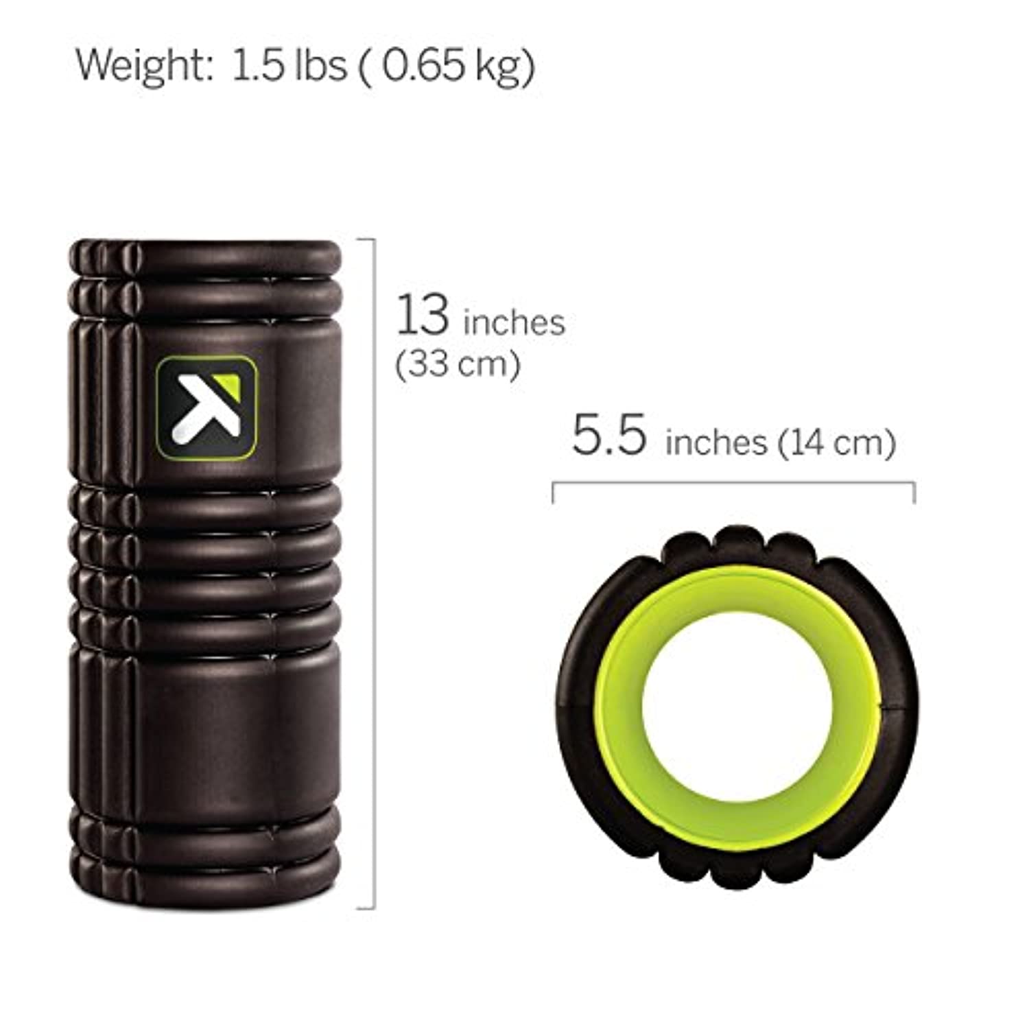 TriggerPOINT Grid – Rodillo de espuma Auto-Masaje Grid patrón Roller con paso a paso en línea Video Instrucción, (13-inch)