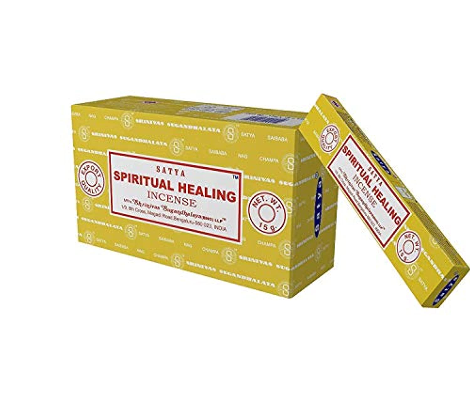 Satya Nag Champa - Varitas de incienso de curación espiritual, 12 unidades