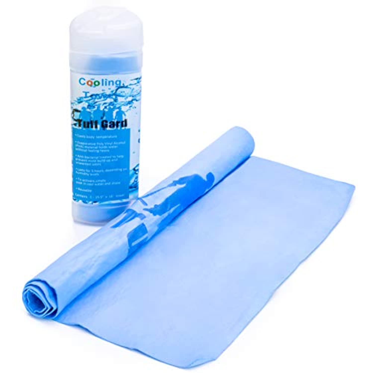 Exa PVA - Toalla de enfriamiento instantáneo antibacteriana, superabsorbente, ligera, suave, transpirable, para deportes al aire libre, deportes, golf, gimnasio, yoga, fitness, pilates, correr, camping, Azul