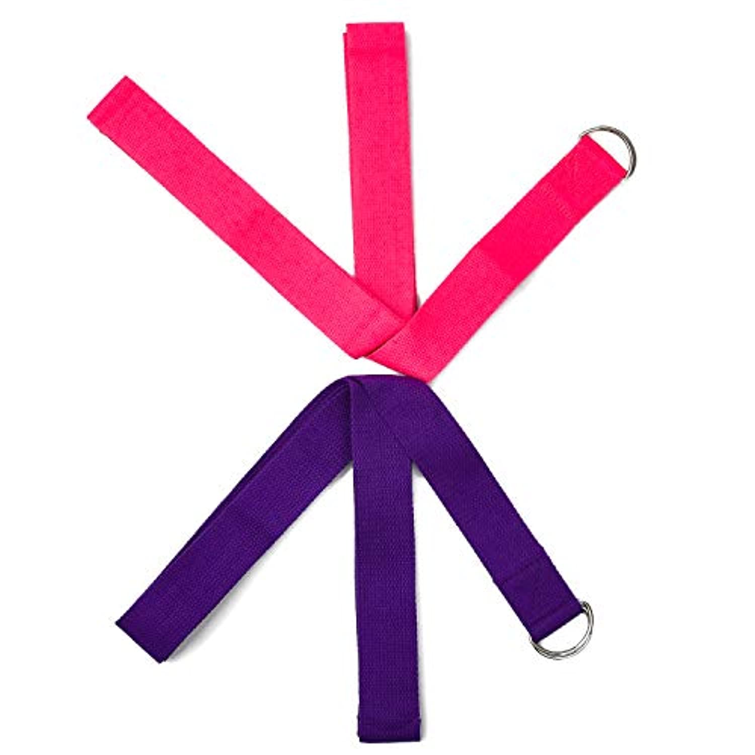 Correa de yoga Techsea/hebilla ajustable con anilla en D – mejor para estiramiento diario, terapia física, fitness
