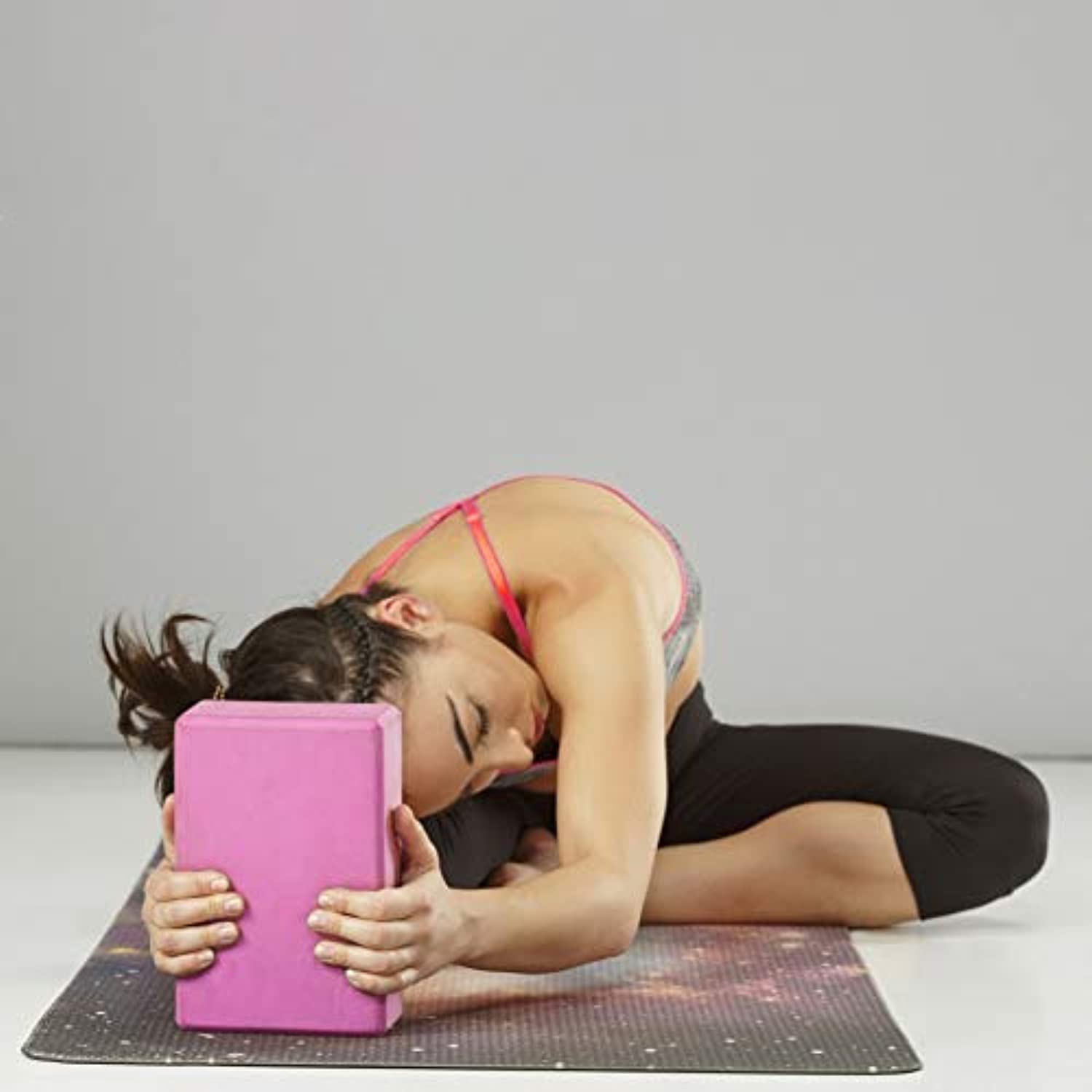 Coideal Bloques de yoga 2 unidades, ladrillo de espuma EVA de alta densidad para mejorar la fuerza, flexibilidad y equilibrio, superficie antideslizante suave resistente al sudor para yoga, pilates, meditación