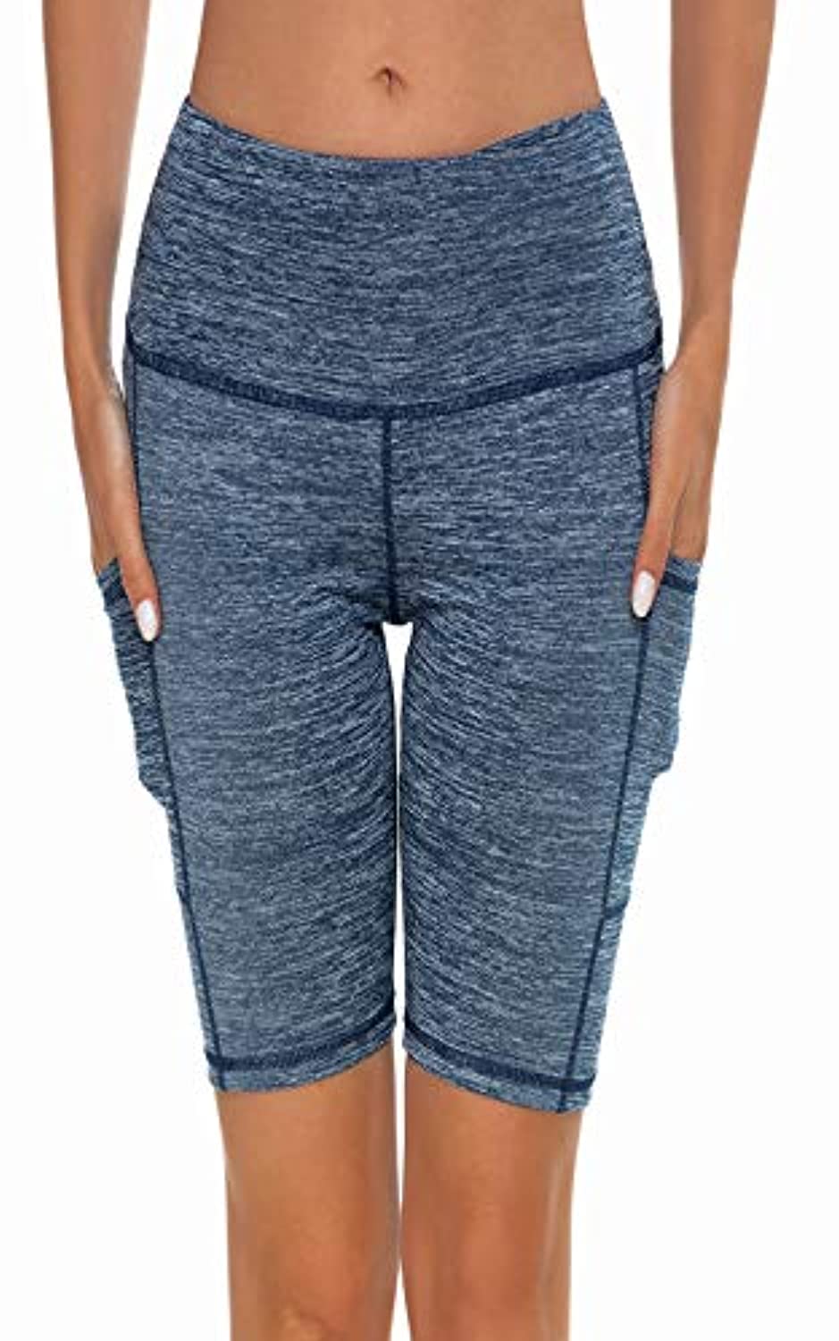 Custer's Night - Pantalones de yoga con cintura alta y bolsillo, control de abdomen, tejido de 4 vías, pantalones elásticos