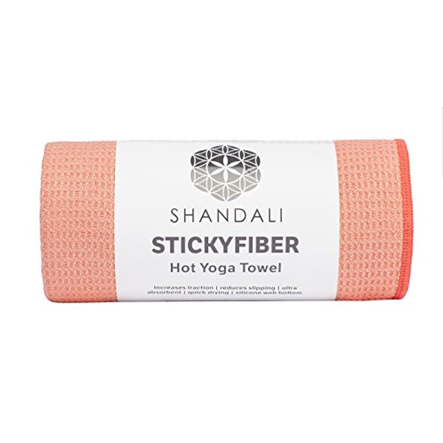Shandali toalla de yoga caliente – toalla de yoga Stickyfiber – tamaño mate, microfibra, super absorbente, antideslizante, libre de lesiones, 24