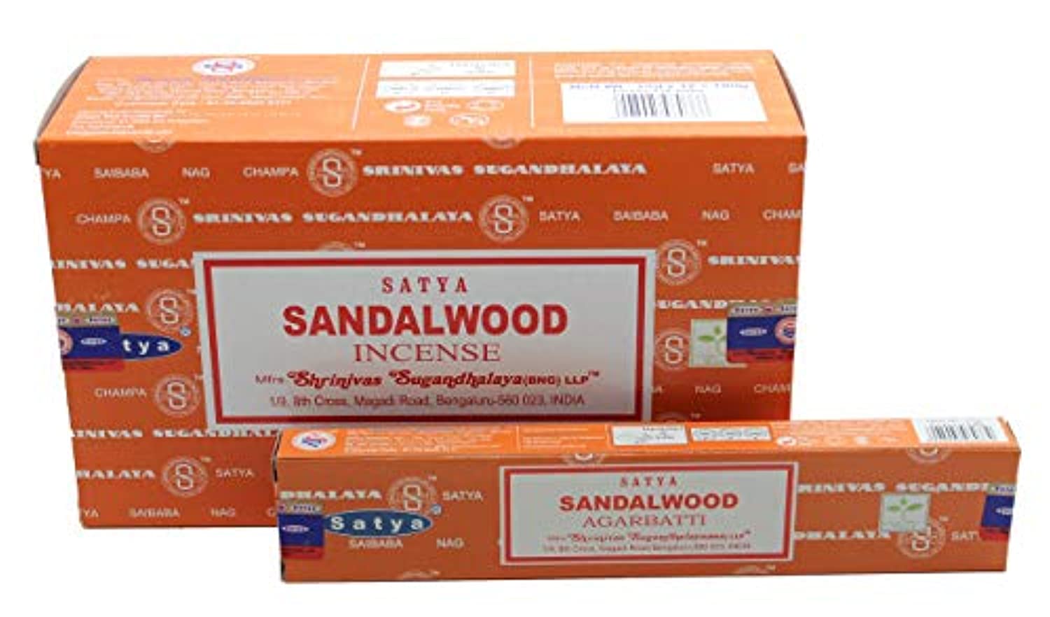 Satya Bangalore (BNG) - Varillas de incienso (caja naranja, 12 cajas, 0.53 oz, 180 gramos en total)