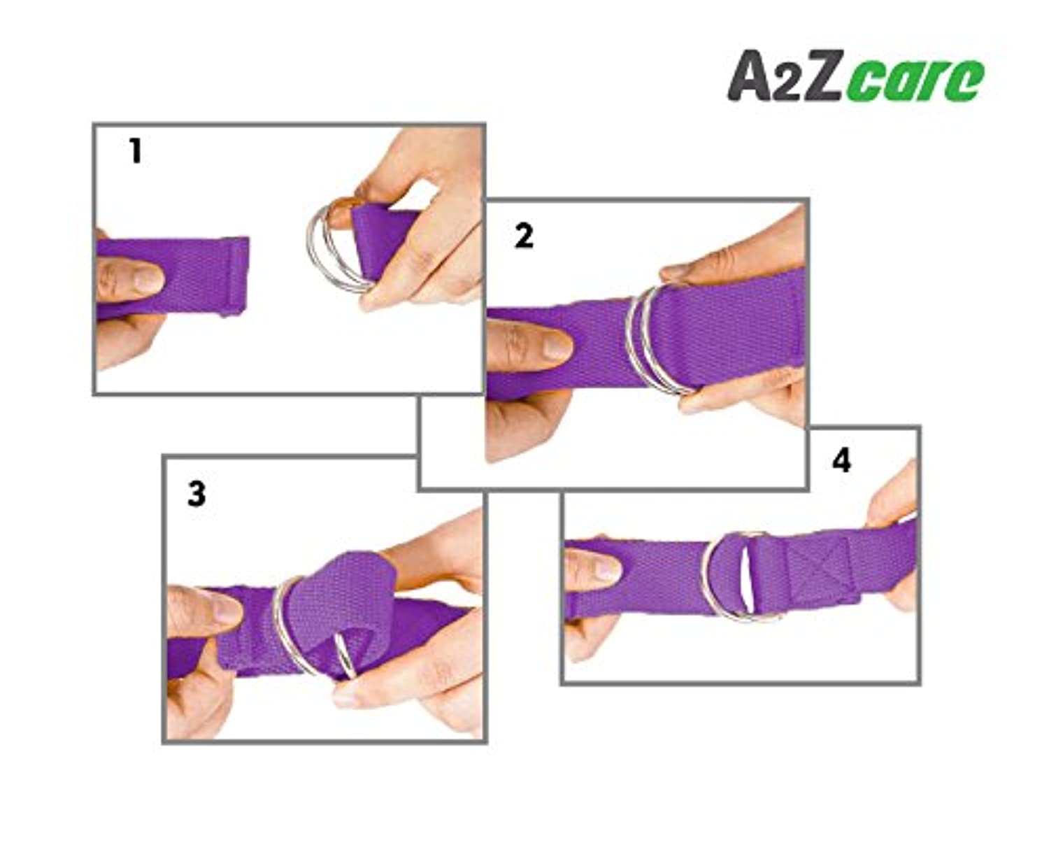 A2ZCARE Bloques de yoga (juego de 2) y correa de yoga con anillo en D, bloque de espuma de yoga de 8.7 x 5.9 x 3.9 in y correa de estiramiento de yoga