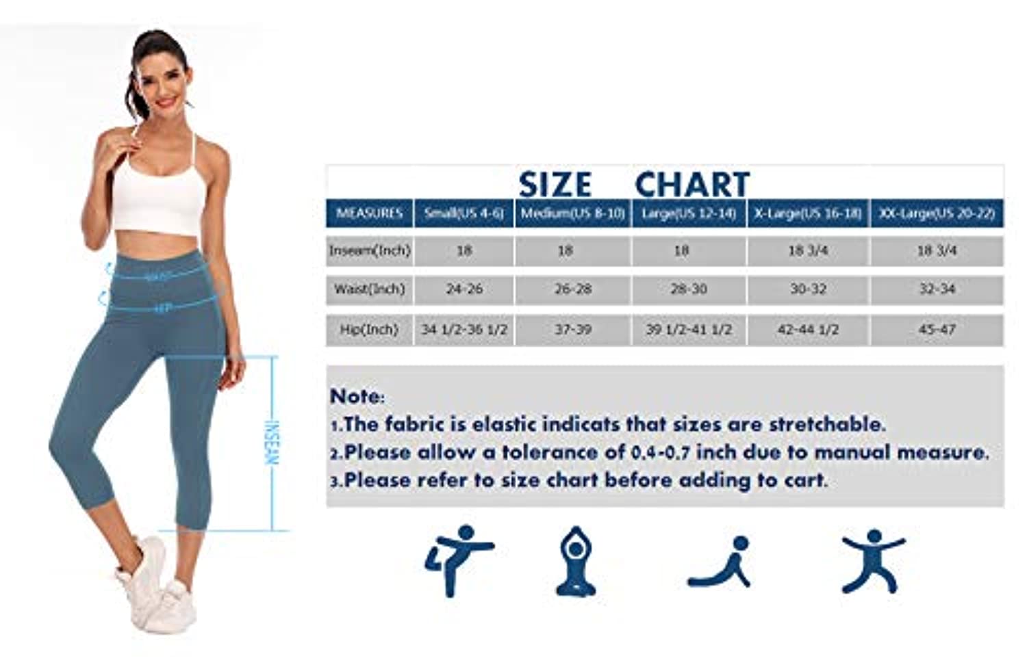 PARWIN - Leggings de yoga de cintura alta para mujer con bolsillos - malla transpirable