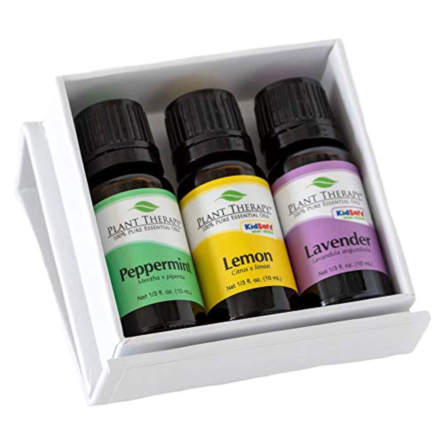 Plant Therapy Juego de aceite esencial de limón, lavanda y menta 0.3 fl oz (1/3 oz) 100% puro, sin diluir, grado terapéutico