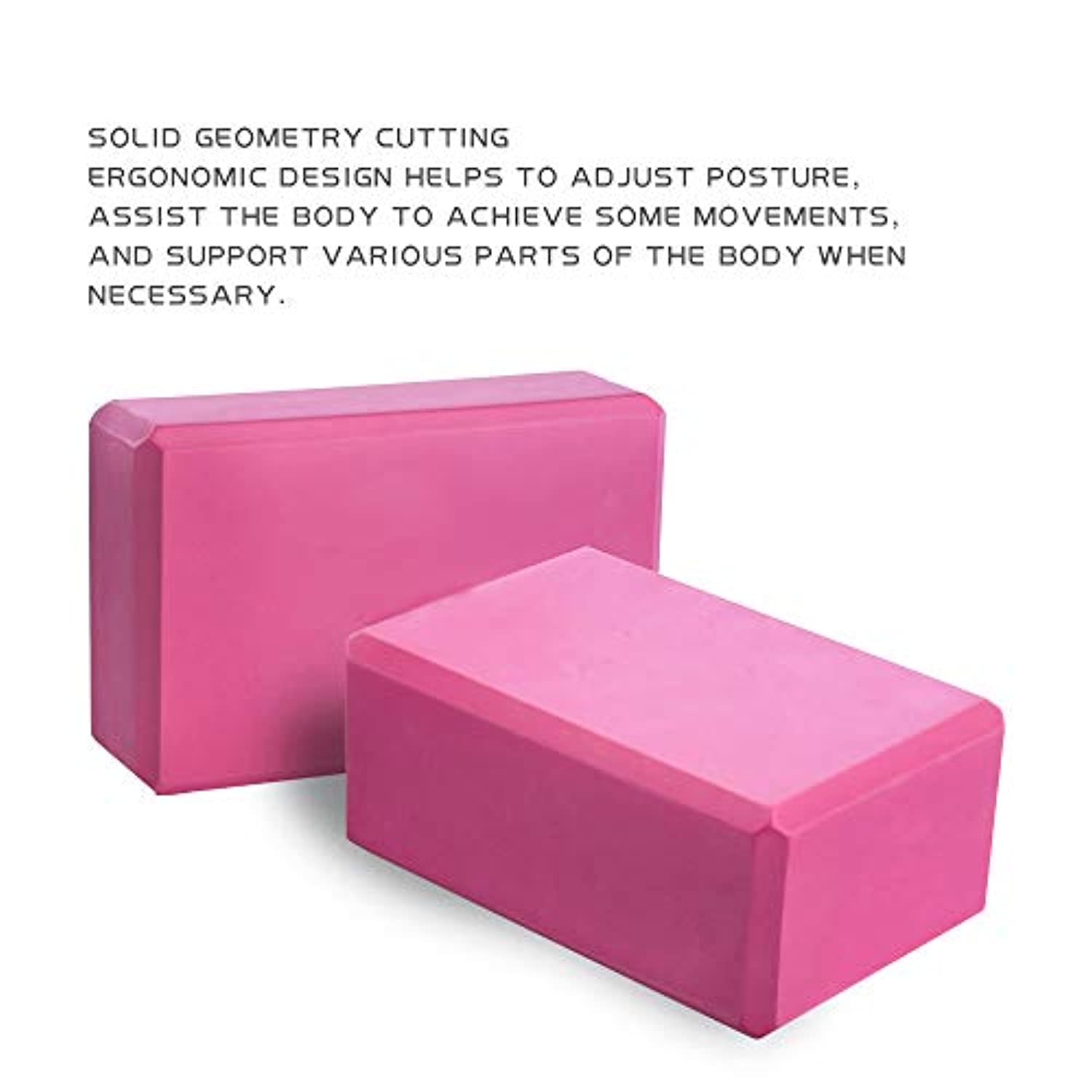 Realerdo - Bloque de yoga de espuma EVA de alta densidad (2 unidades)
