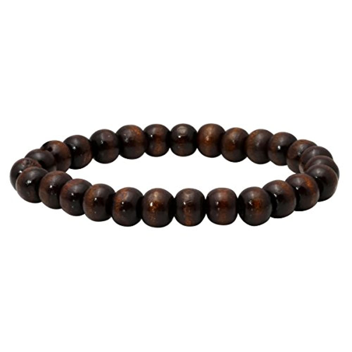 Eigso - Pulsera de cuentas de madera de 0.315 in para meditación con cuentas tibetanas de Buda para hombres y mujeres