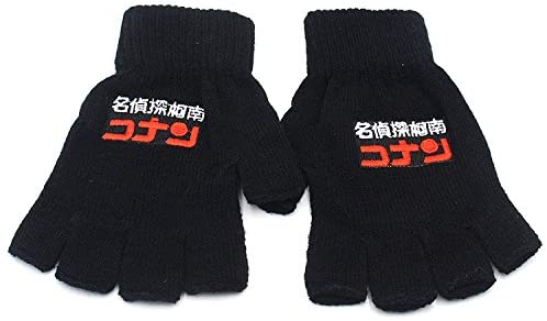qiroseonly Anime Series Yoga Pilates Ejercicio Fingerless Guantes de agarre guantes de punto negro